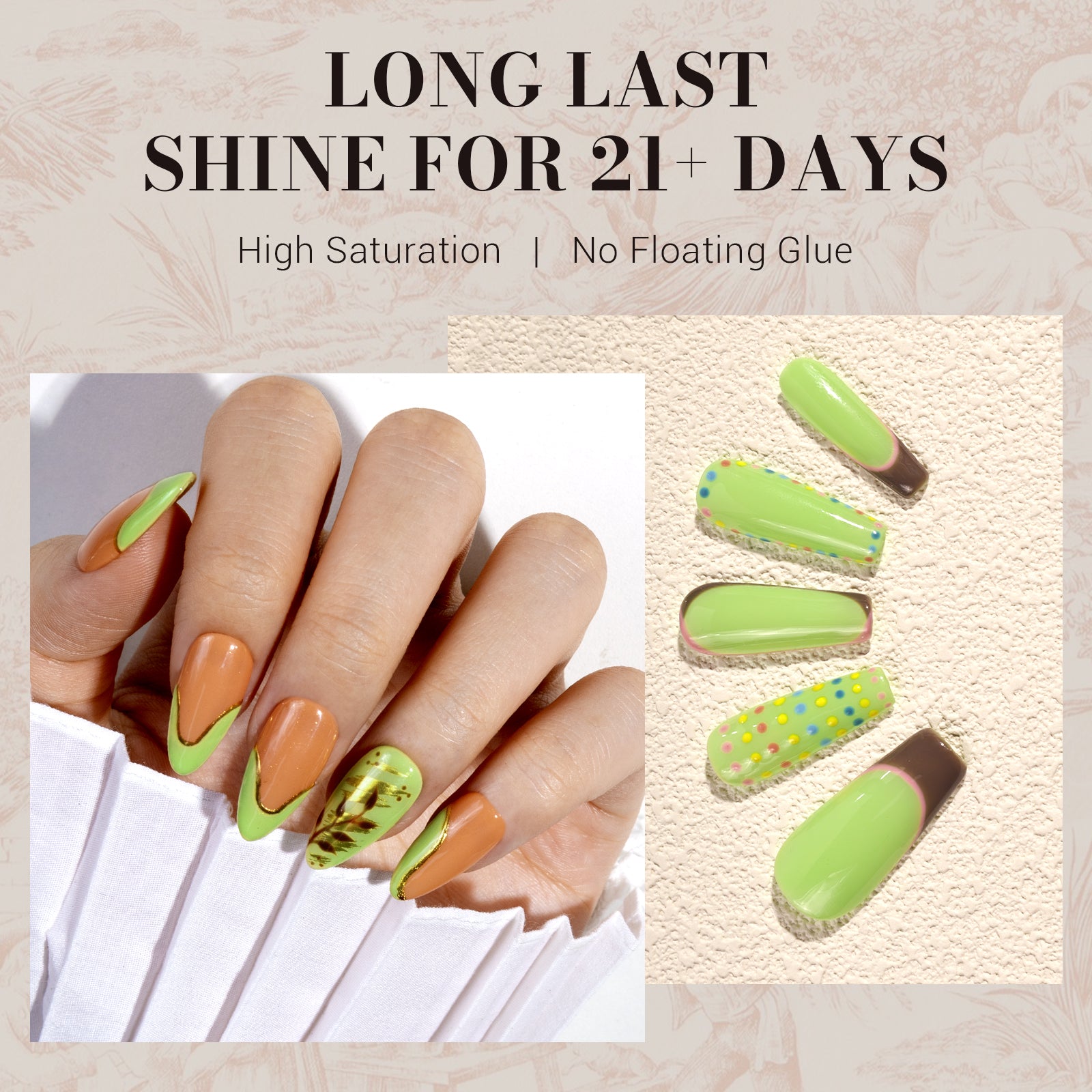 1658 Apple Green - TPO-Free Faster UV Curing Gel Nail Polish(15ml) - 图片4