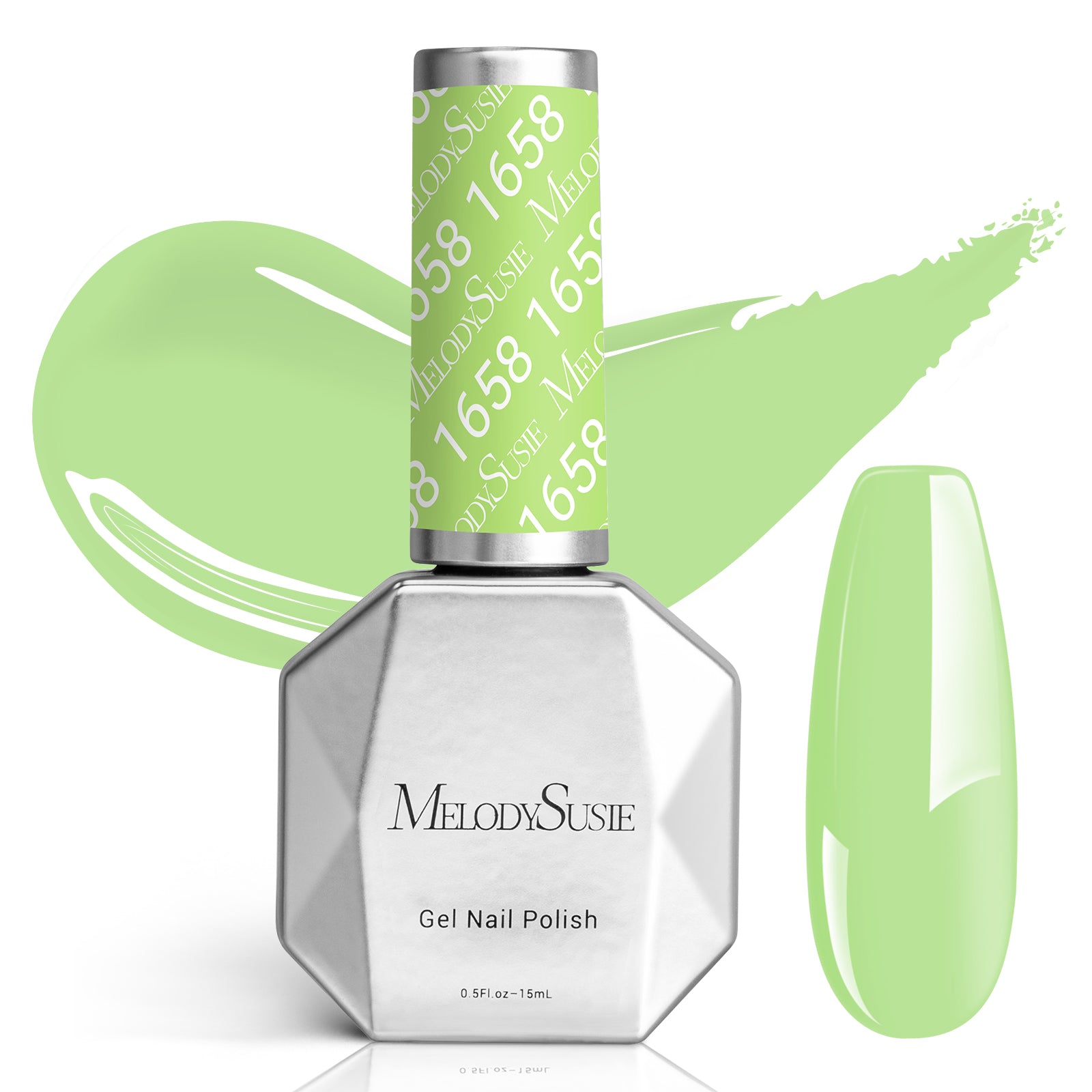 1658 Apple Green - TPO-Free Faster UV Curing Gel Nail Polish(15ml)