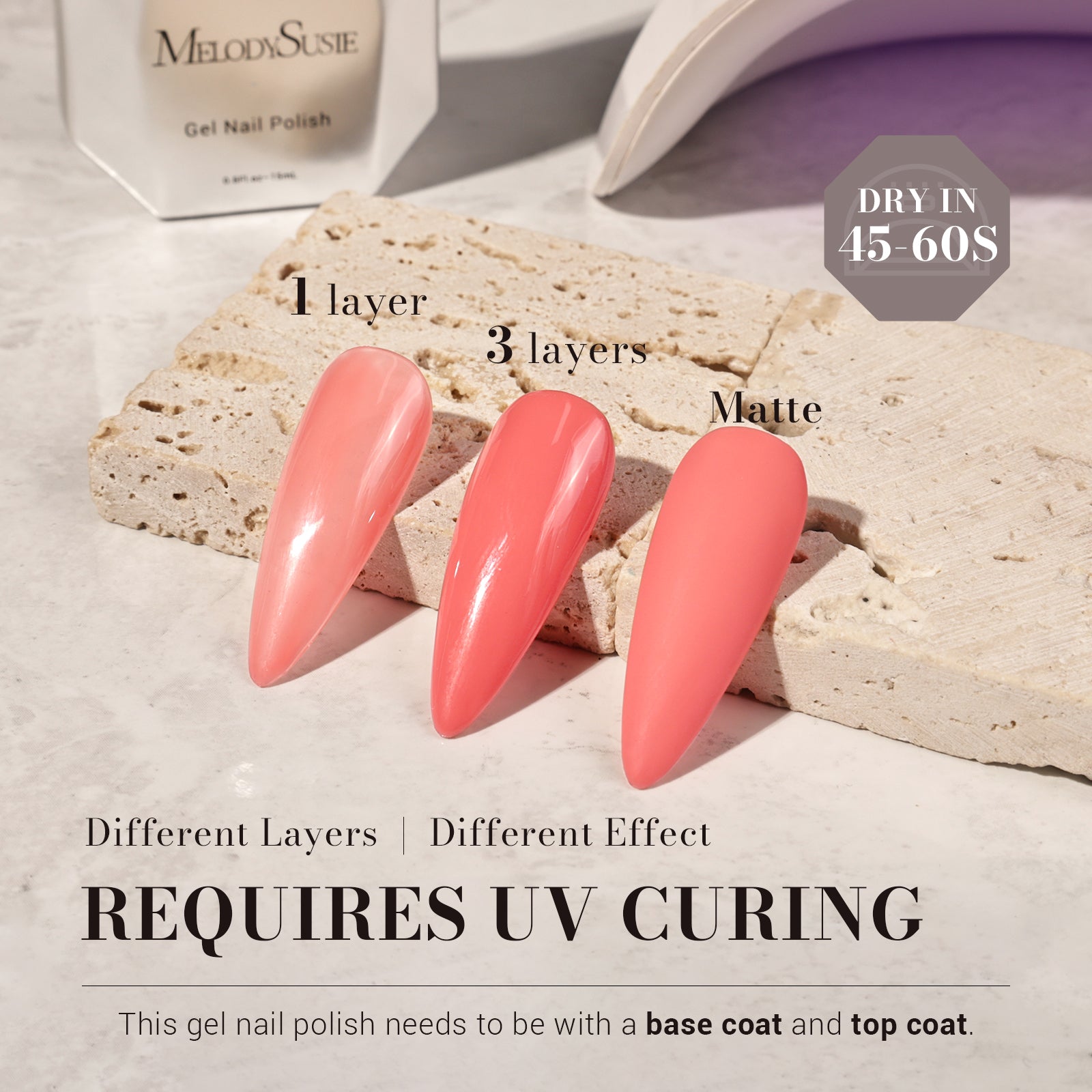 1660 Pink - TPO-Free Faster UV Curing Gel Nail Polish 0.5 fl oz/15ml - 图片4