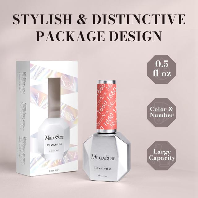 1660 Pink - TPO-Free Faster UV Curing Gel Nail Polish 0.5 fl oz/15ml