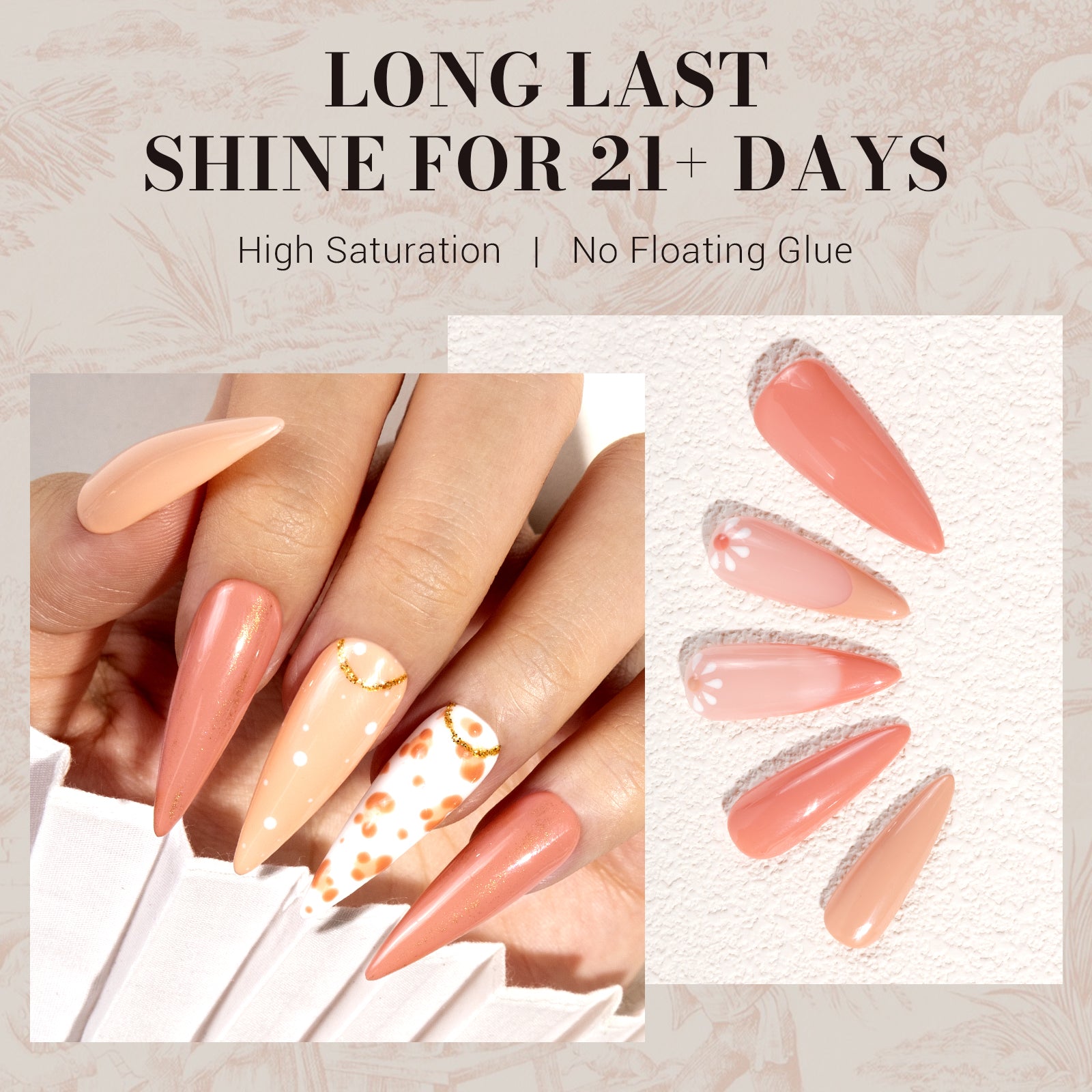 1661 Orange - TPO-Free Faster UV Curing Gel Nail Polish 0.5 fl oz/15ml - 图片4