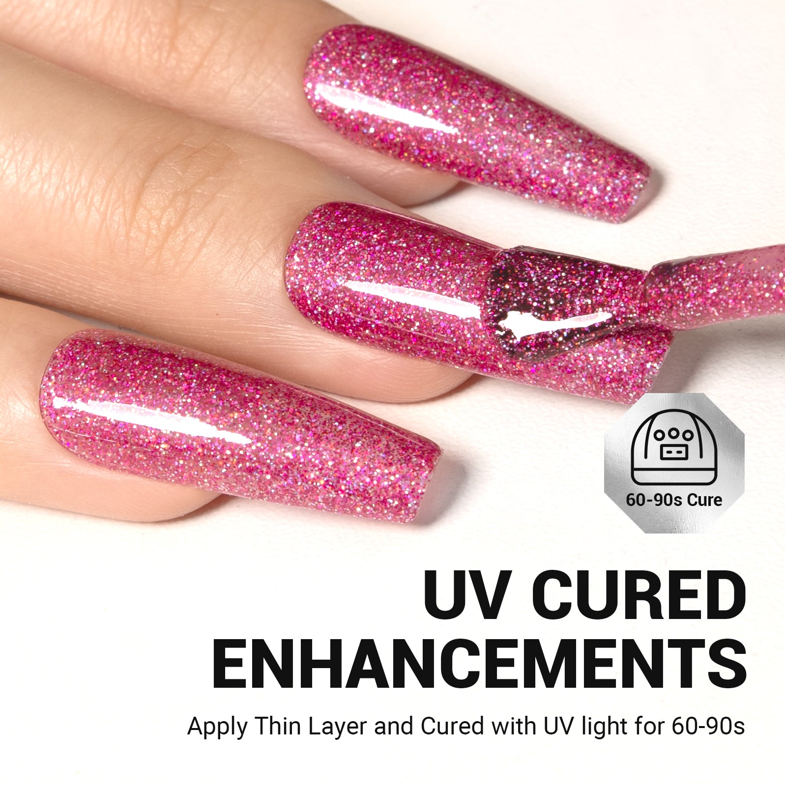 1662 Dazzling Pink - TPO-Free Thick Gel Nail Polish(15ml) - 图片5