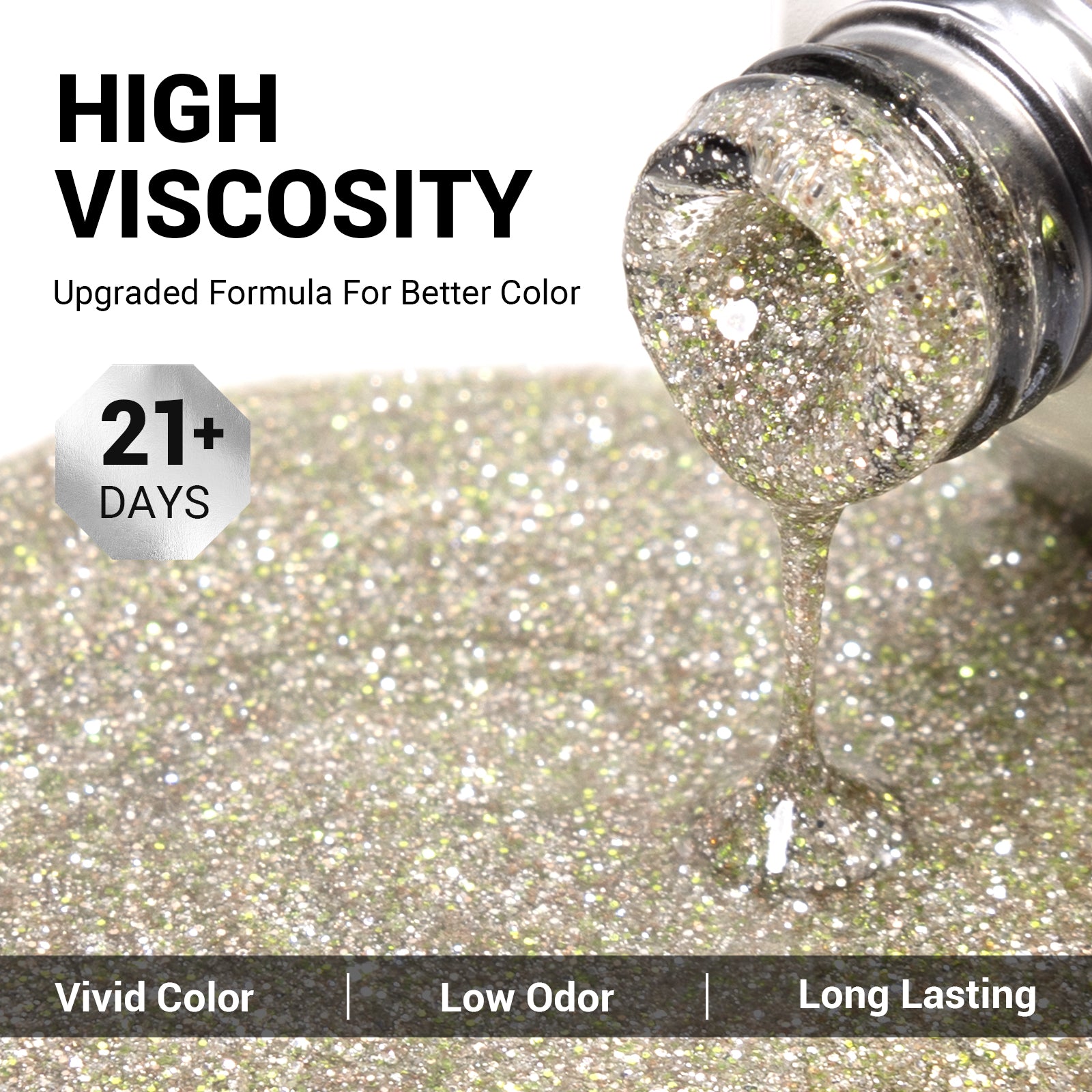 1663 Sparkling Waves - TPO-Free Thick Gel Nail Polish(15ml) - 图片3