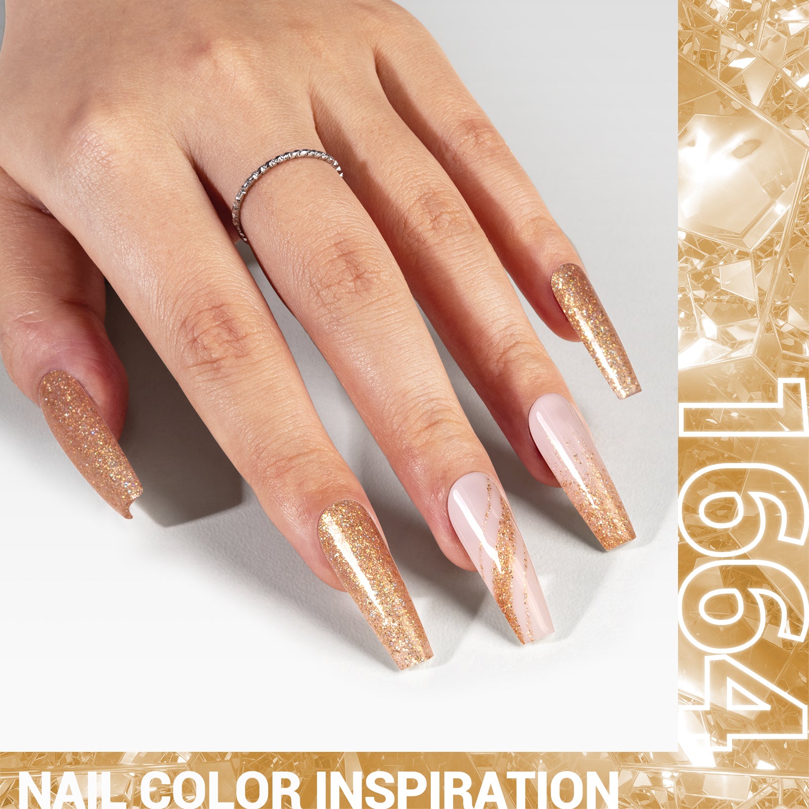 1664 Golden Sands - TPO-Free Thick Gel Nail Polish(15ml) - 图片2