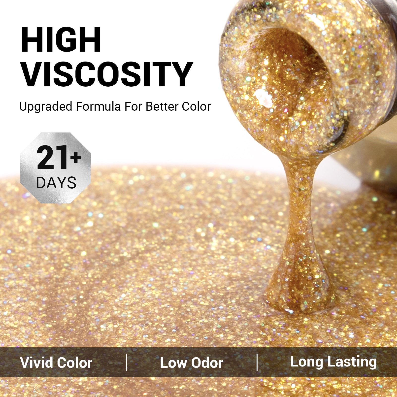 1664 Golden Sands - TPO-Free Thick Gel Nail Polish(15ml) - 图片3