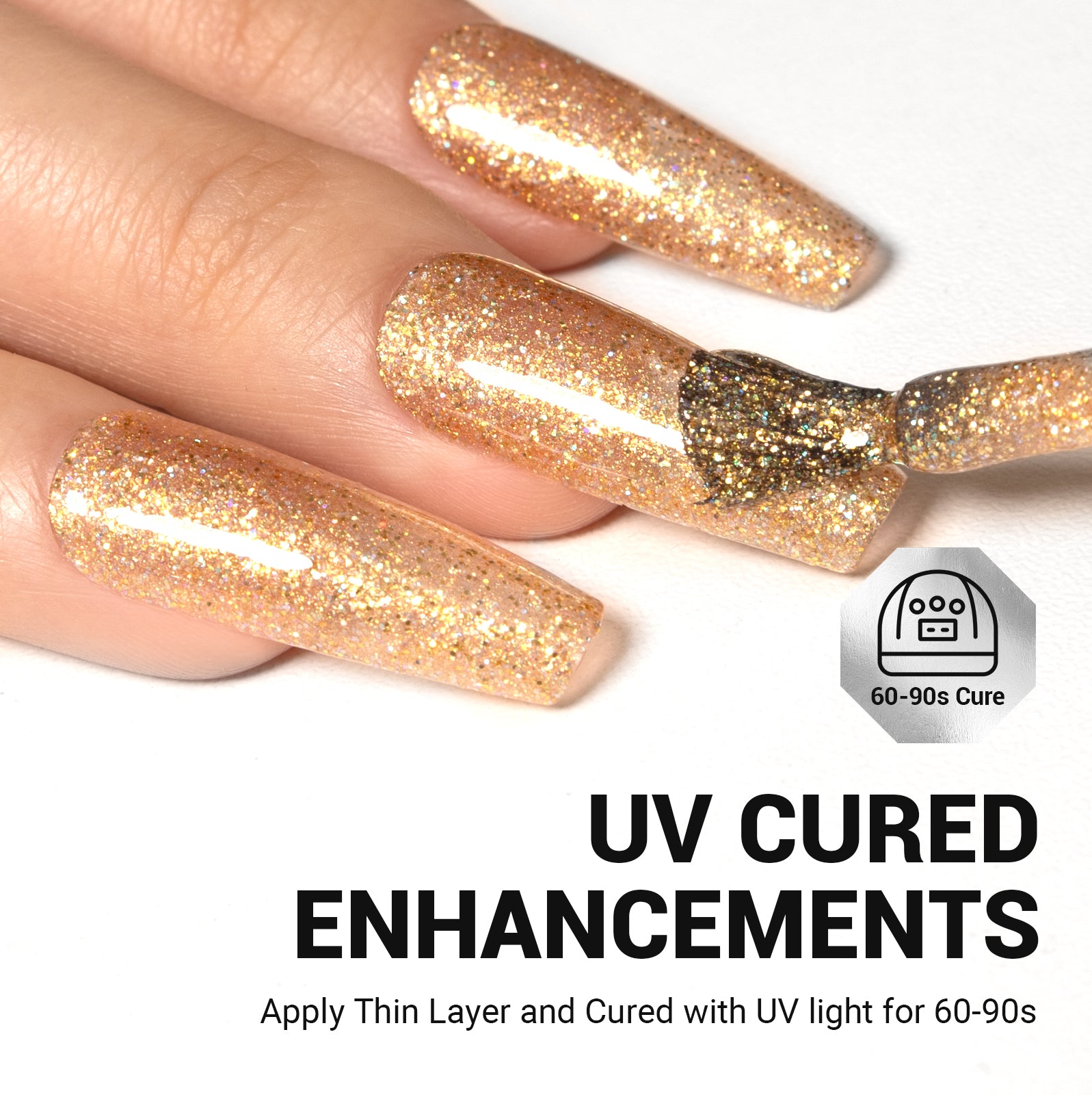 1664 Golden Sands - TPO-Free Thick Gel Nail Polish(15ml) - 图片5