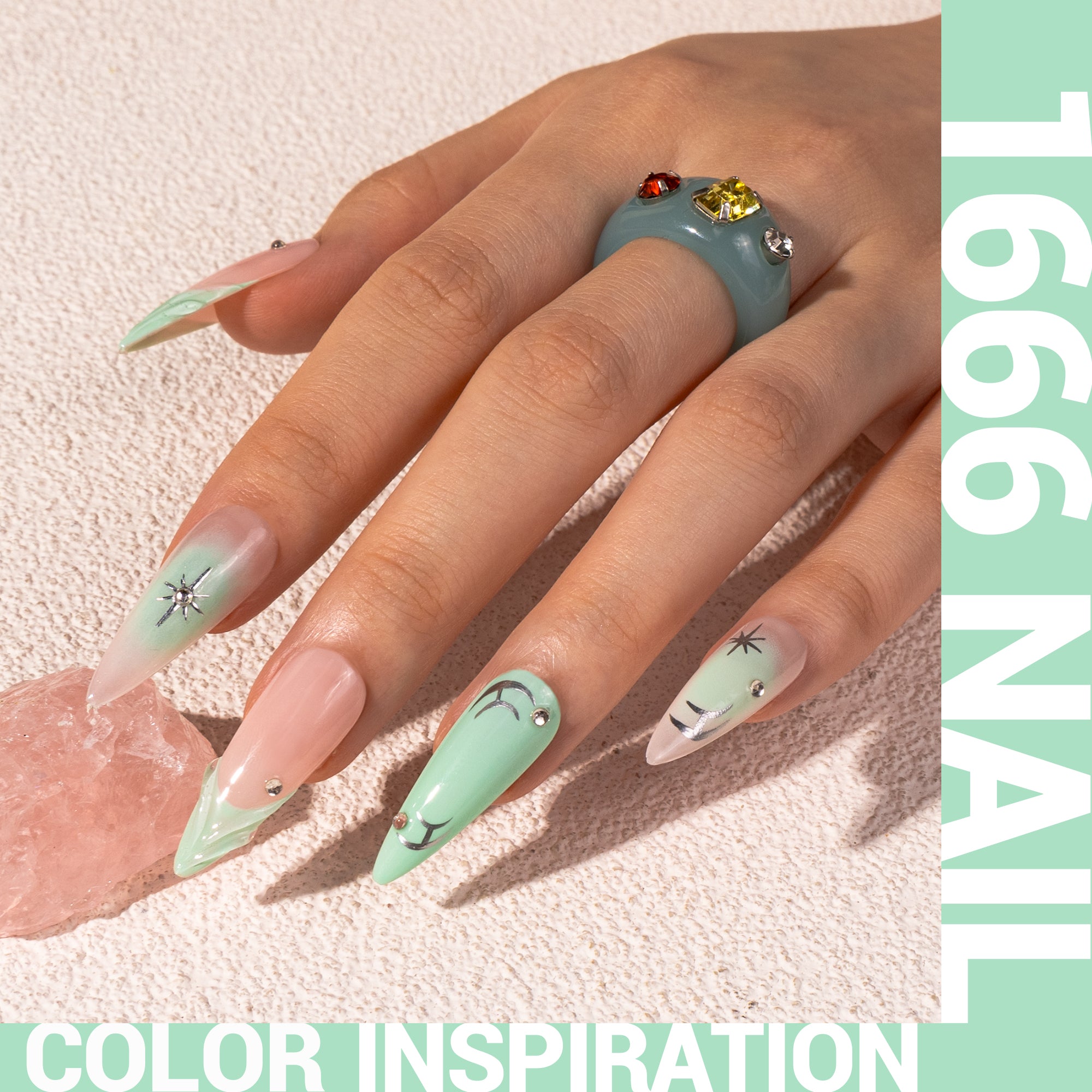1666 Soft Mint Green - TPO-Free Thick Gel Nail Polish(15ml) - 图片2