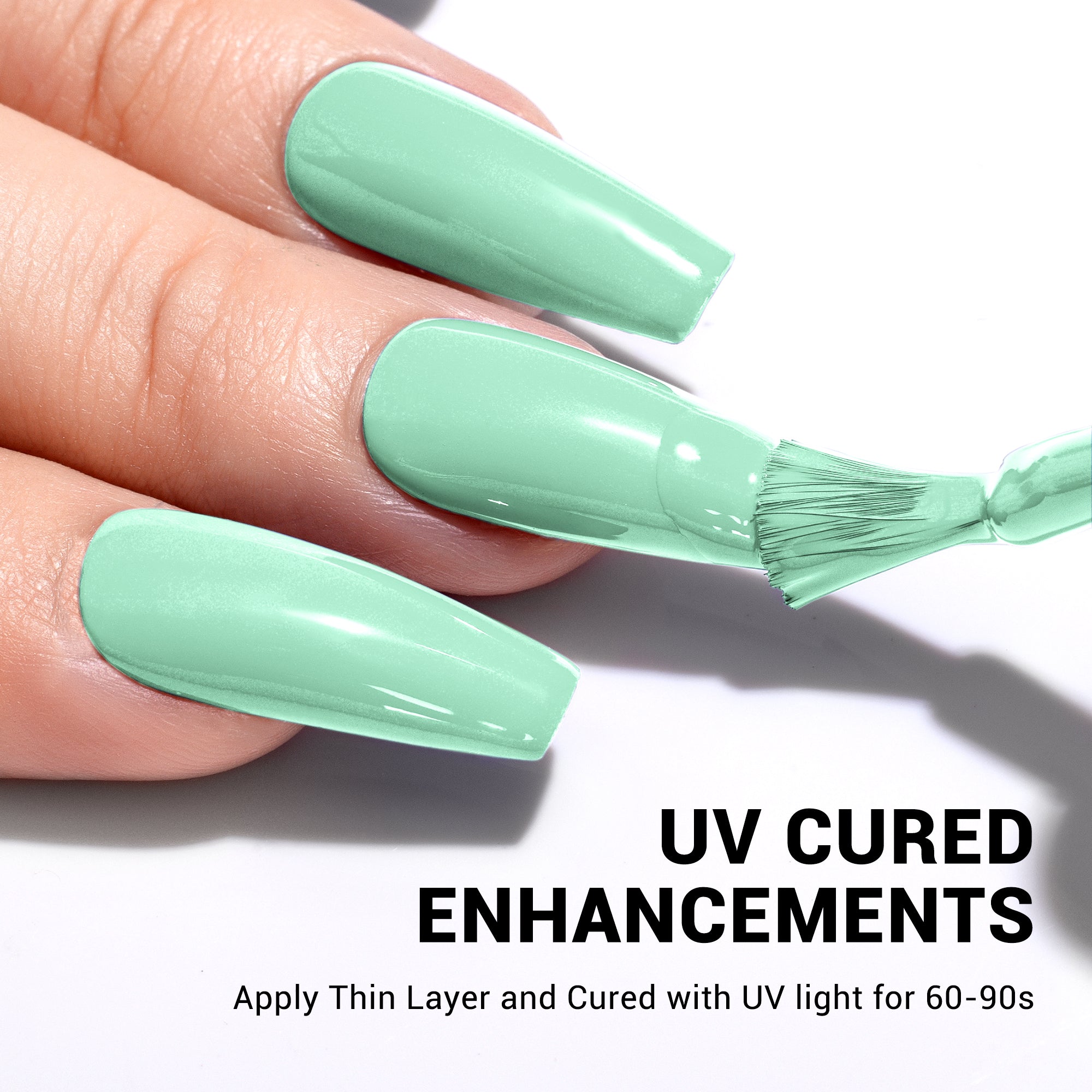 1666 Soft Mint Green - TPO-Free Thick Gel Nail Polish(15ml) - 图片5