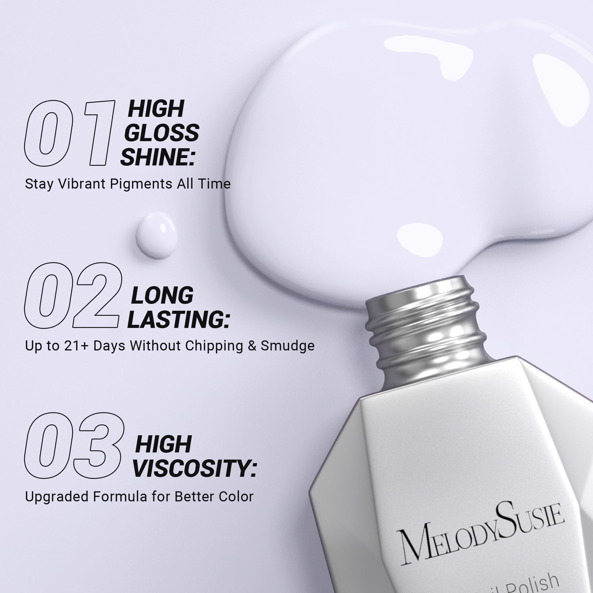 1668 Tennis Purple - TPO-Free Thick Gel Nail Polish(15ml) - 图片3