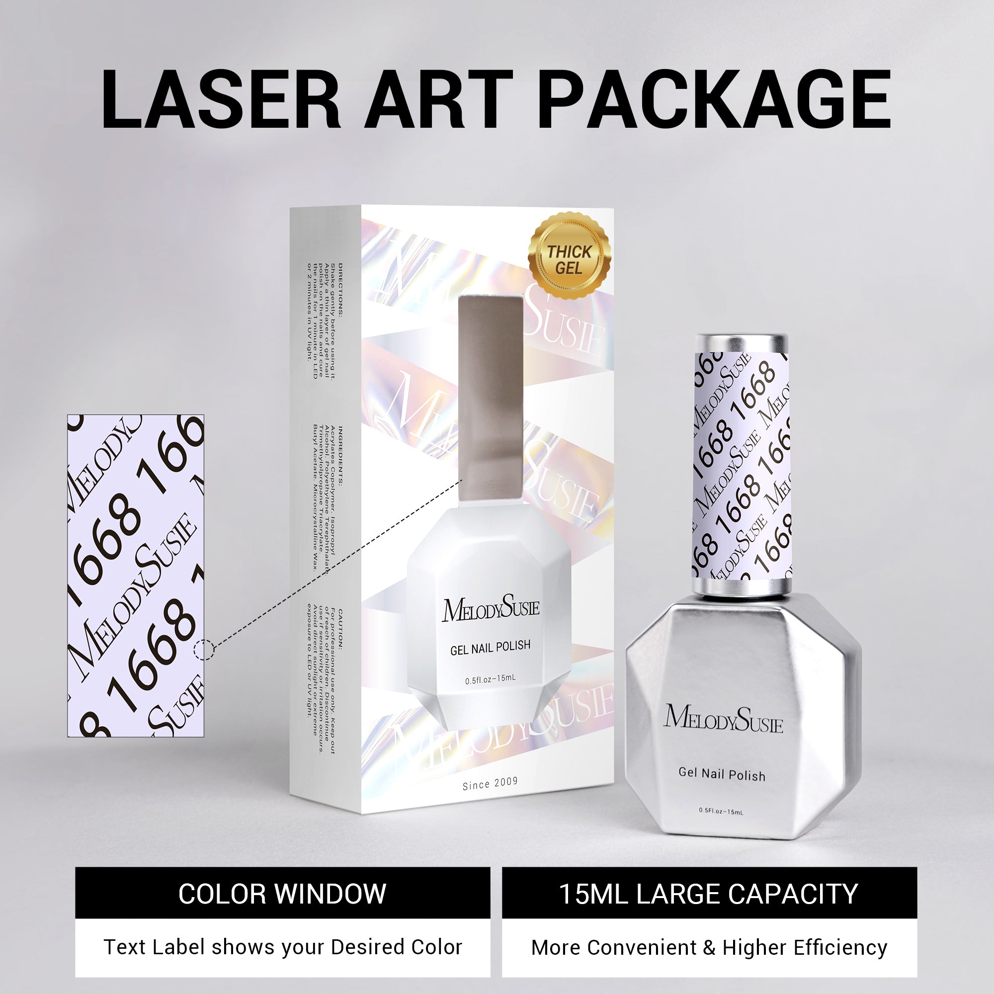 1668 Tennis Purple - TPO-Free Thick Gel Nail Polish(15ml) - 图片6