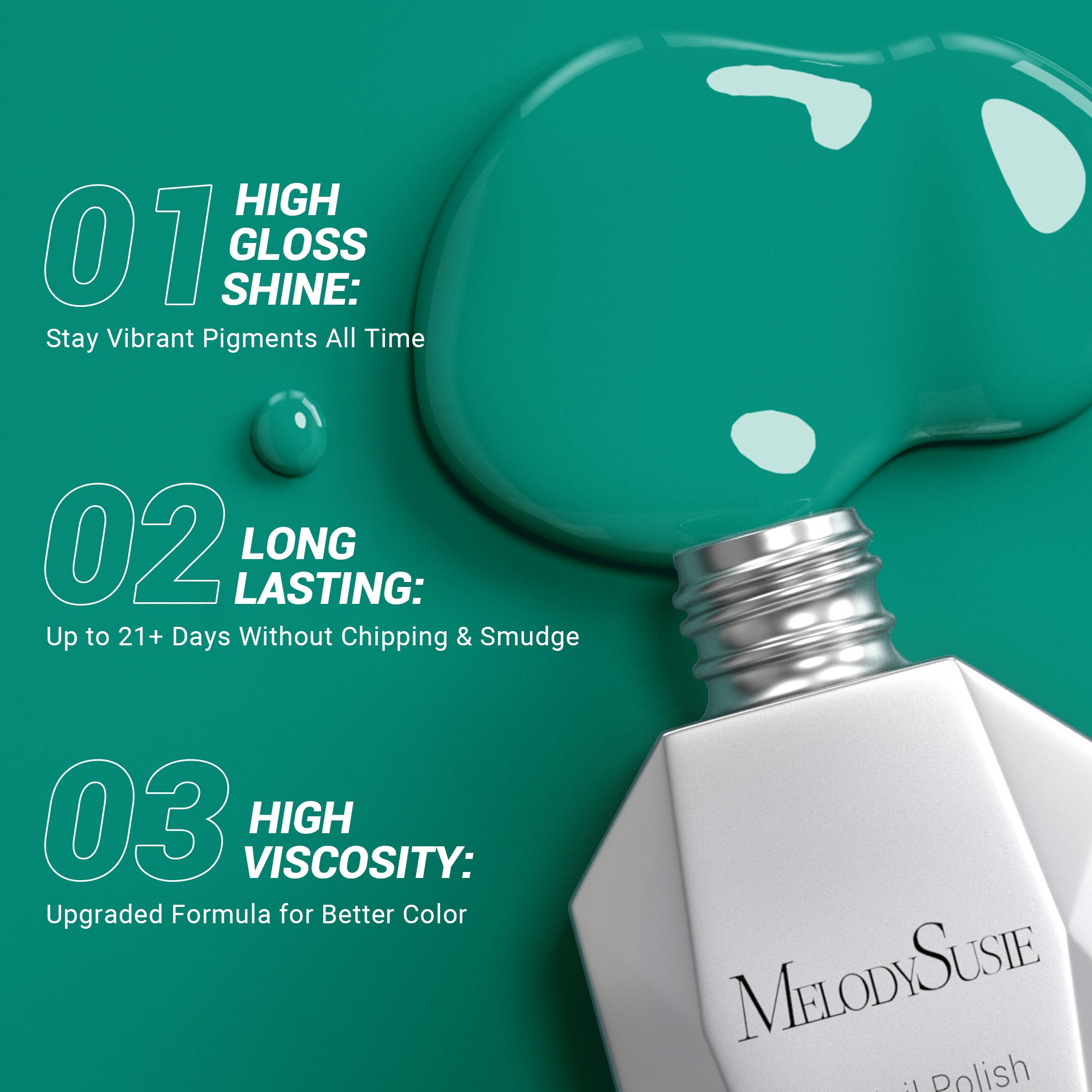 1669 Retro Sport Green - TPO-Free Thick Gel Nail Polish(15ml) - 图片3