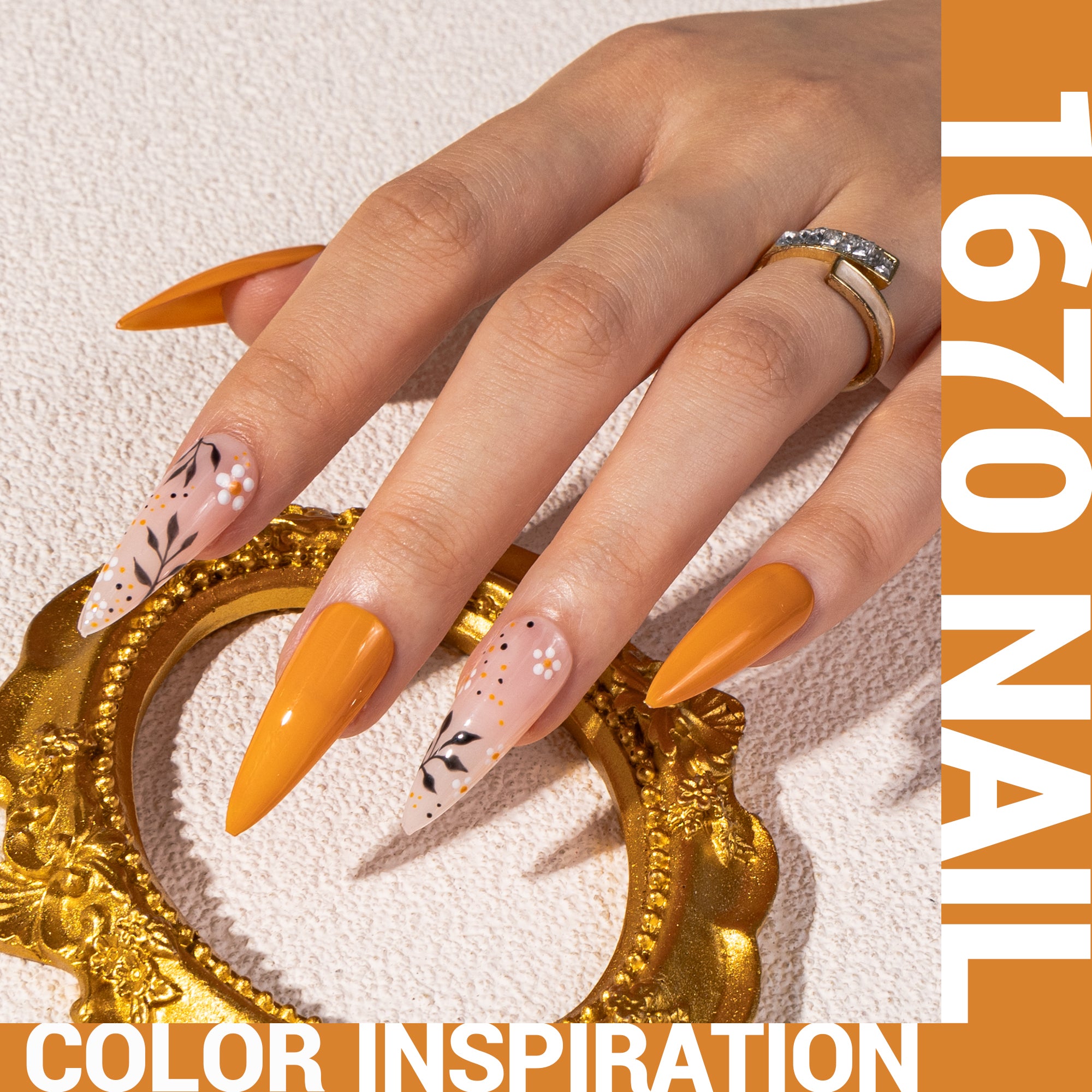 1670 Pumpkin Yarn  Orange - TPO-Free Thick Gel Nail Polish(15ml) - 图片2