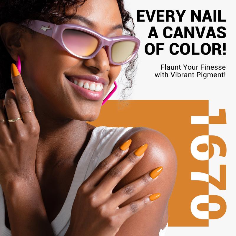 1670 Pumpkin Yarn  Orange - TPO-Free Thick Gel Nail Polish(15ml)