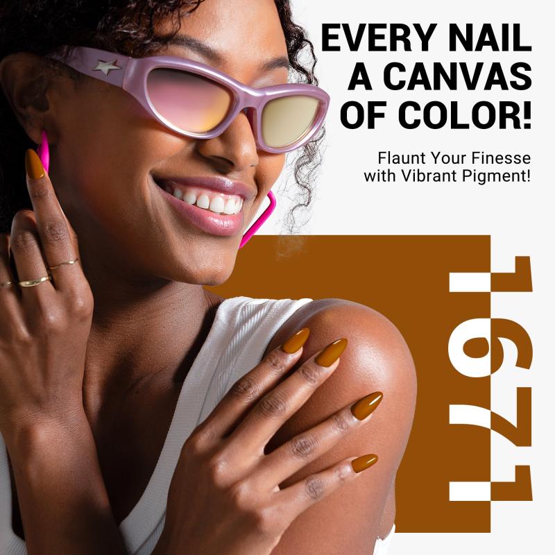 1671 Caramel Coffee Brown - TPO-Free Thick Gel Nail Polish(15ml)