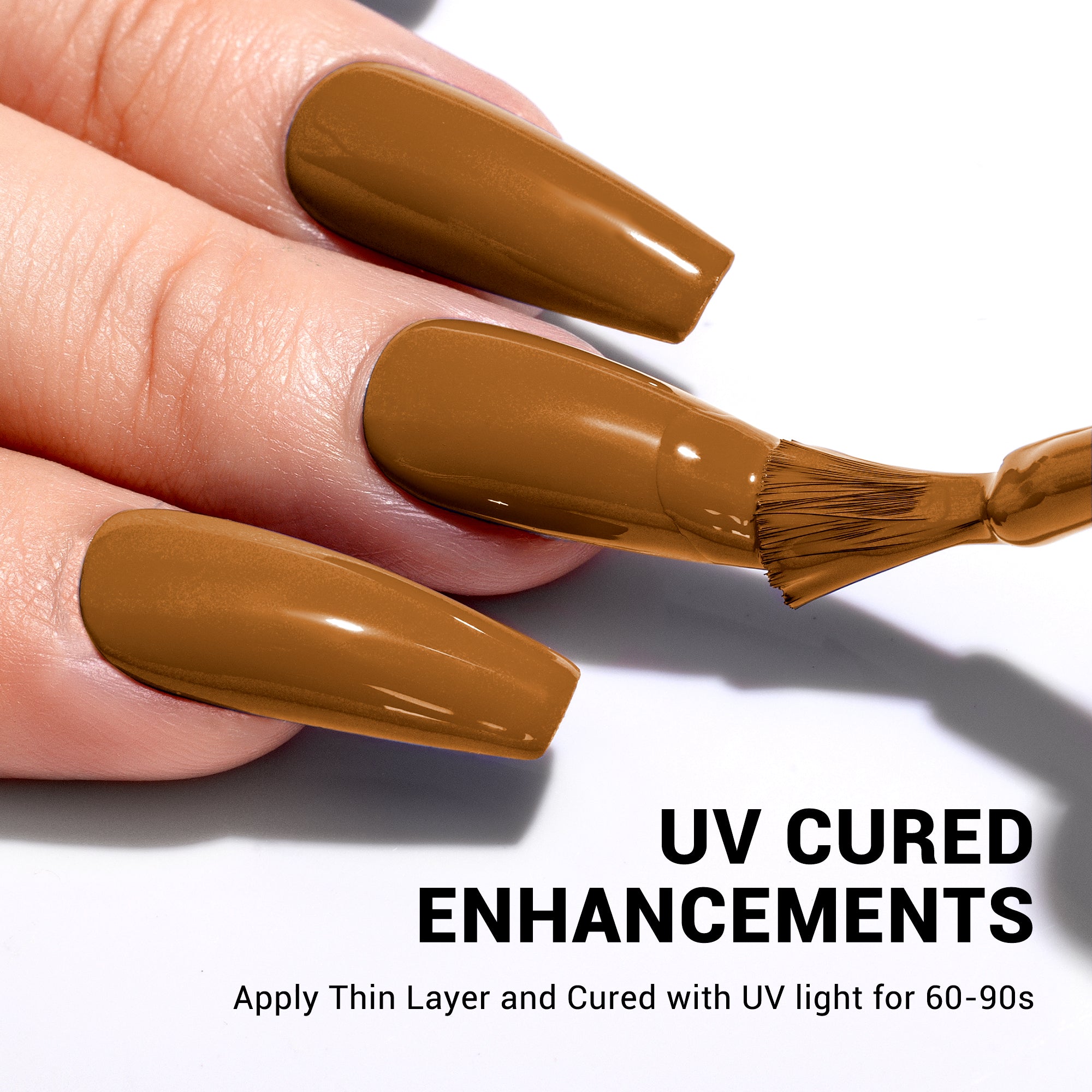 1671 Caramel Coffee Brown - TPO-Free Thick Gel Nail Polish(15ml) - 图片5