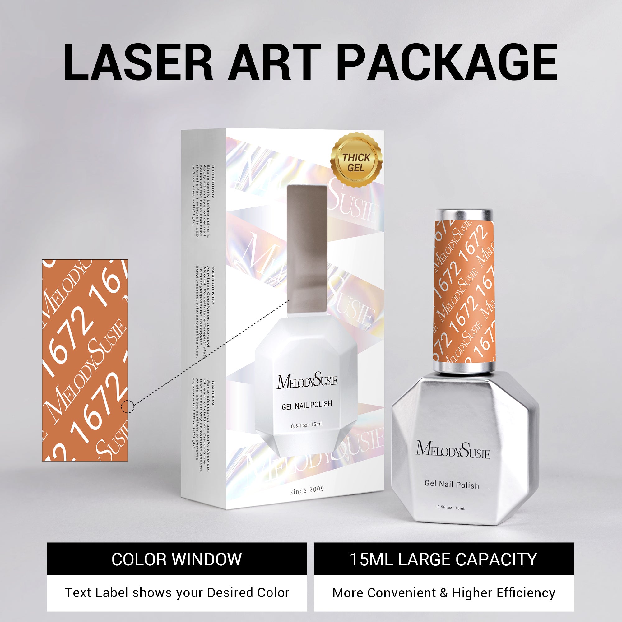 1672 Hiking Brown - TPO-Free Thick Gel Nail Polish(15ml) - 图片6