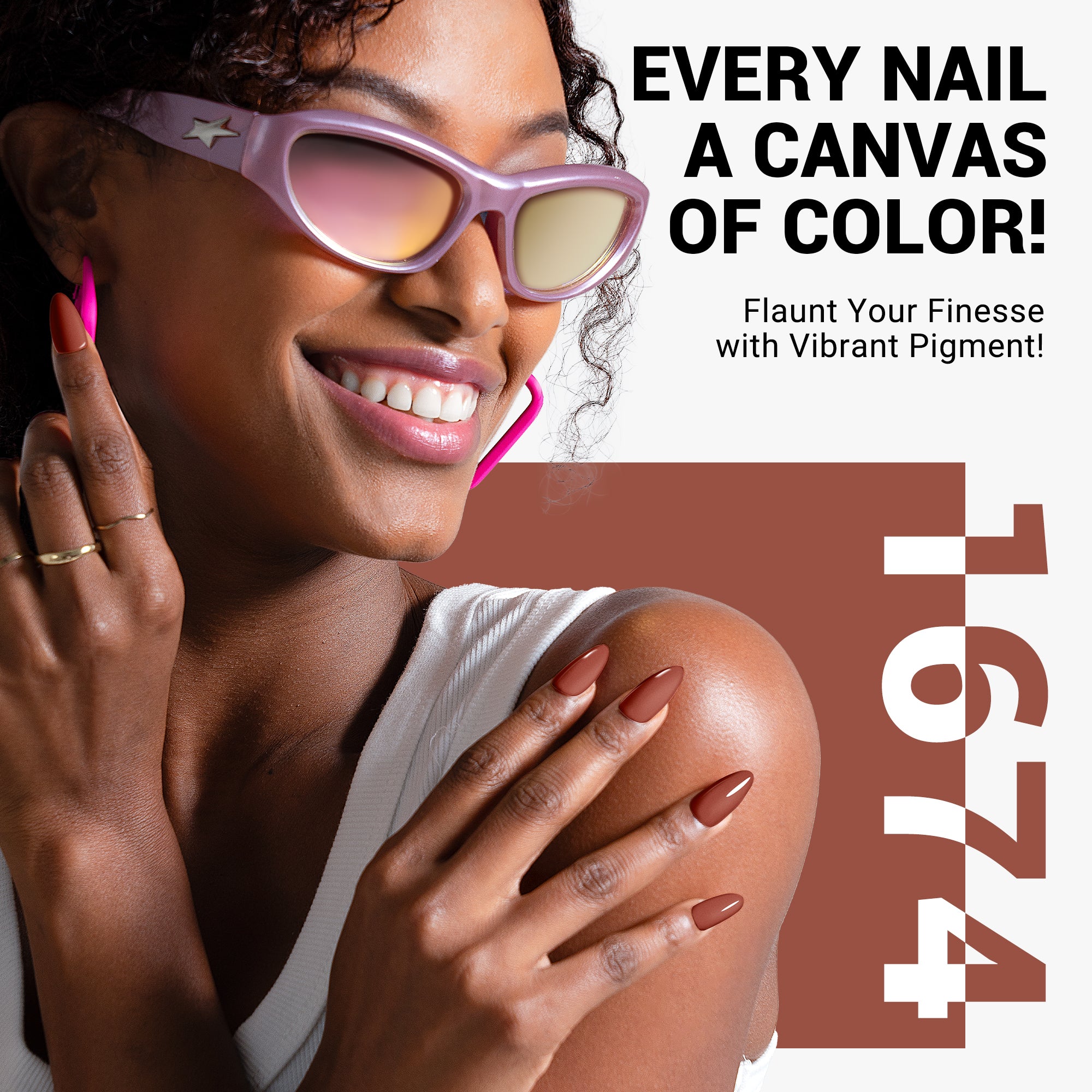 1674 Rosewood Yarn - TPO-Free Thick Gel Nail Polish(15ml) - 图片4