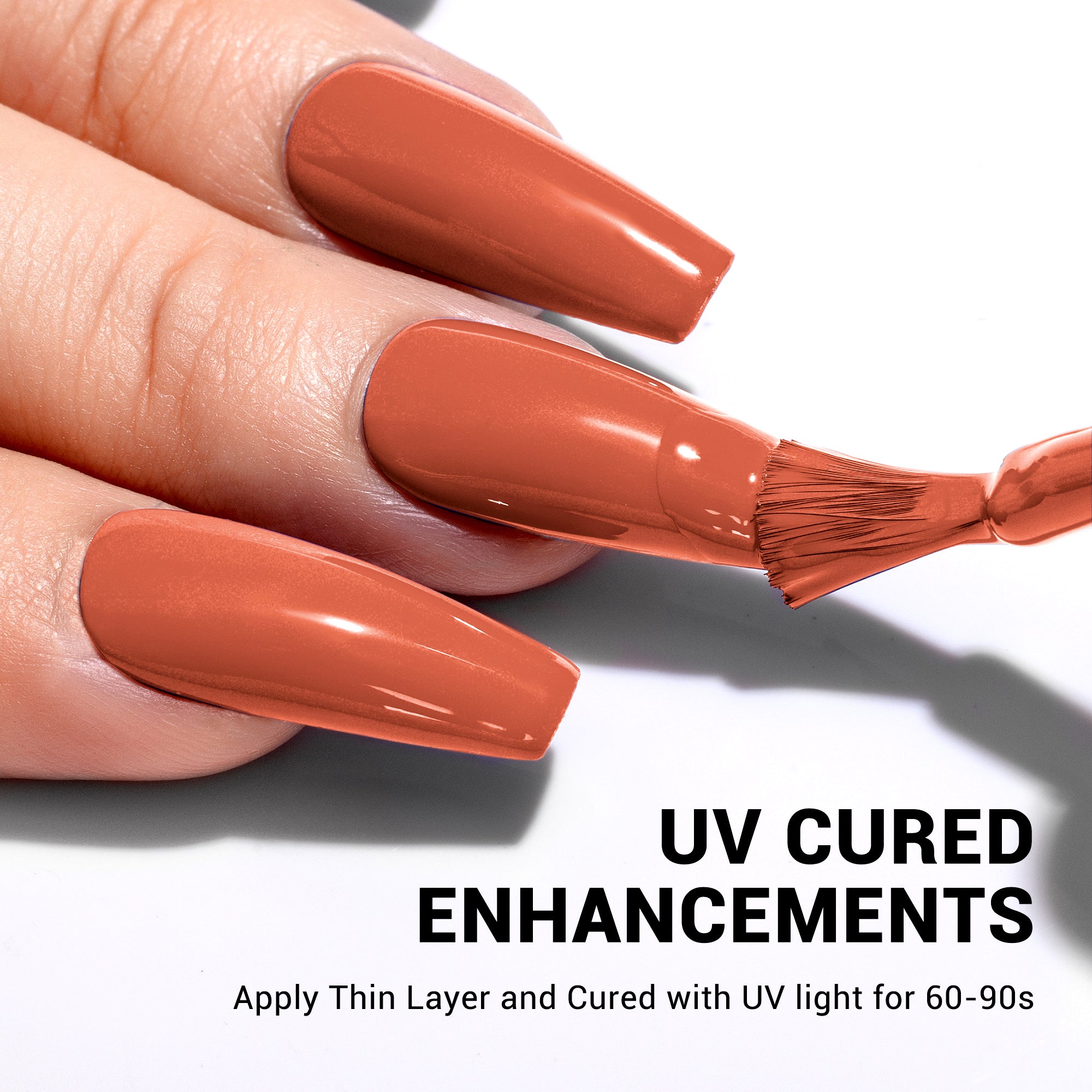 1675 Brick Red Orange - TPO-Free Thick Gel Nail Polish(15ml) - 图片4