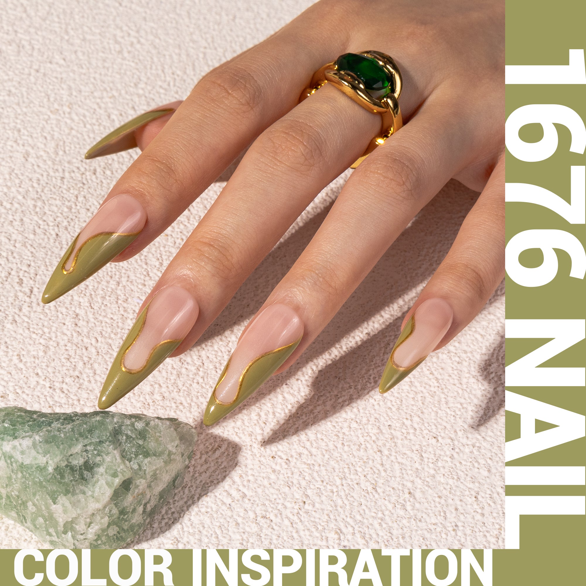 1676 Camping Green - TPO-Free Thick Gel Nail Polish(15ml) - 图片2