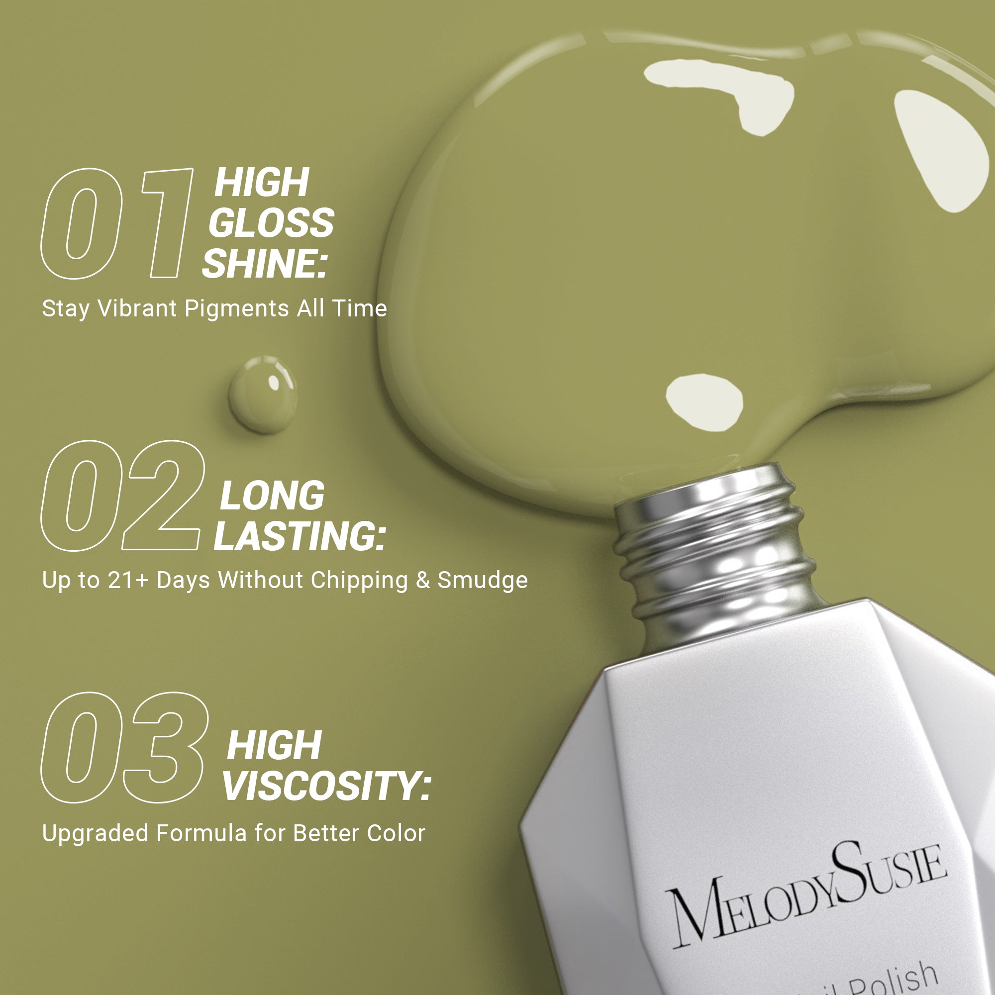 1676 Camping Green - TPO-Free Thick Gel Nail Polish(15ml) - 图片3