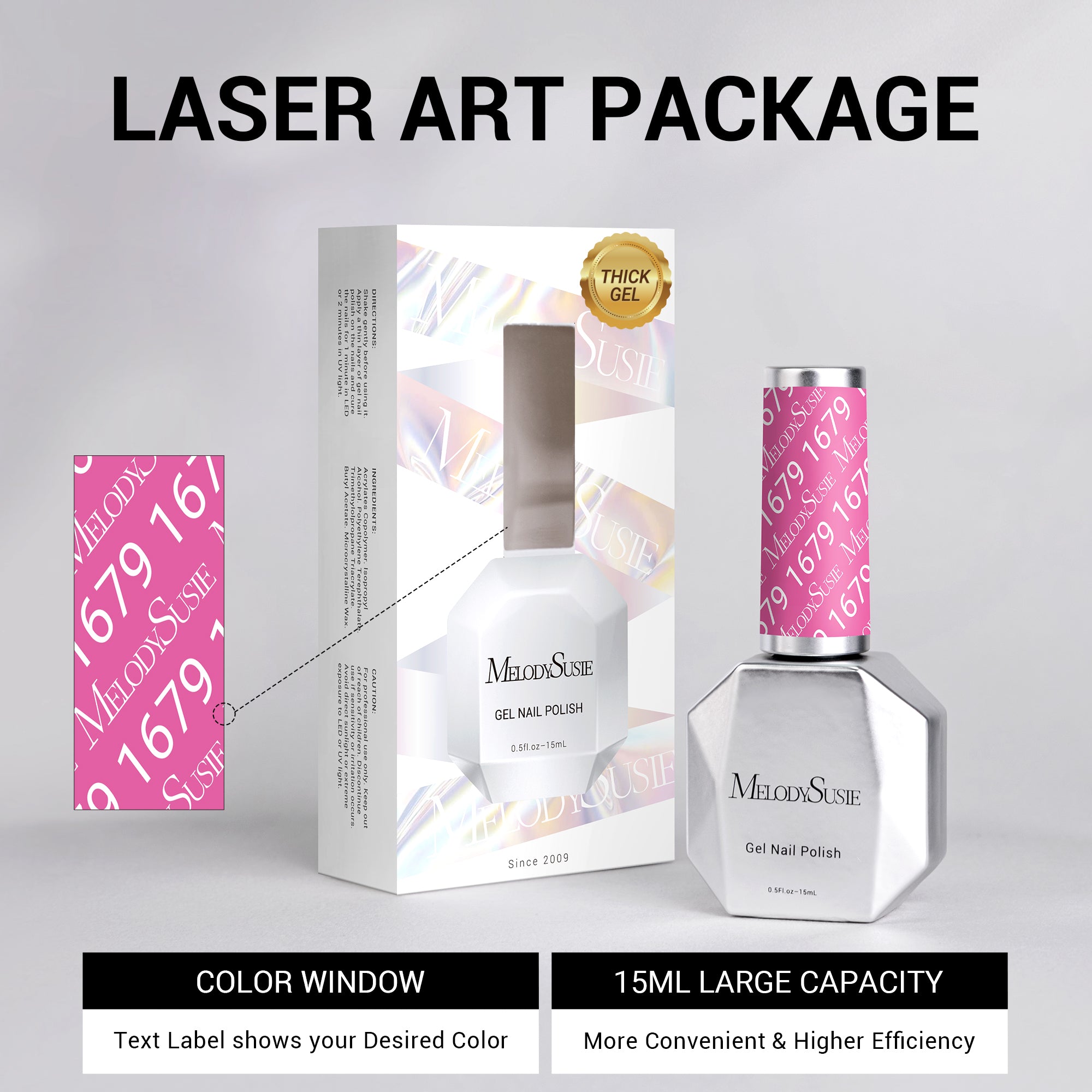 1679 Rosehip Knitted Pink  - TPO-Free Thick Gel Nail Polish(15ml) - 图片6