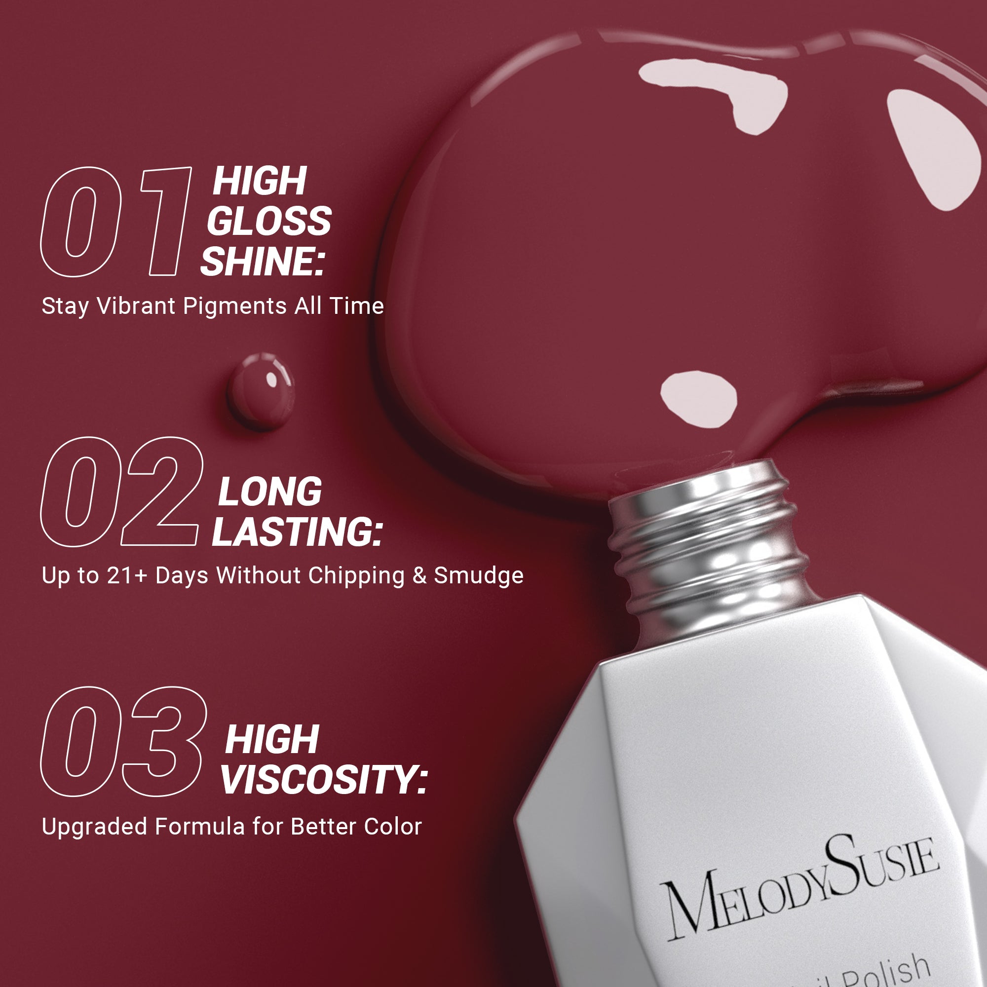 1680 Crimson Knit - TPO-Free Thick Gel Nail Polish(15ml) - 图片3