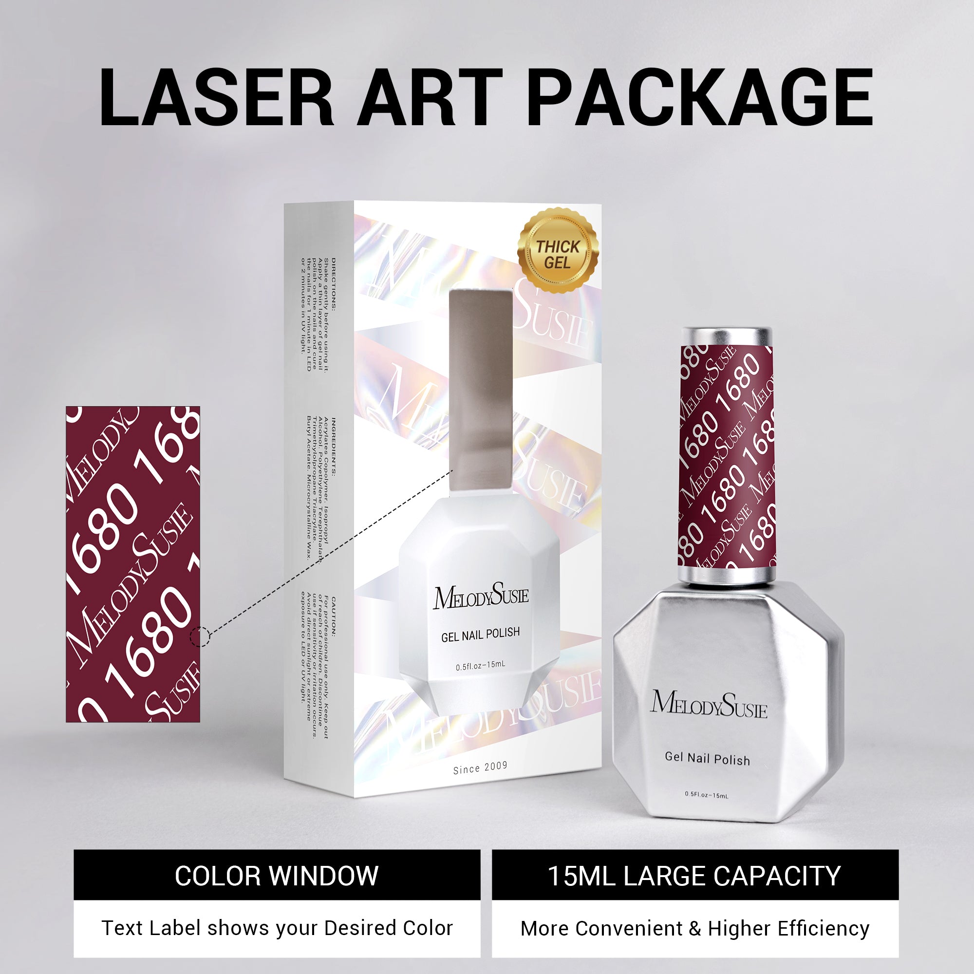 1680 Crimson Knit - TPO-Free Thick Gel Nail Polish(15ml) - 图片6