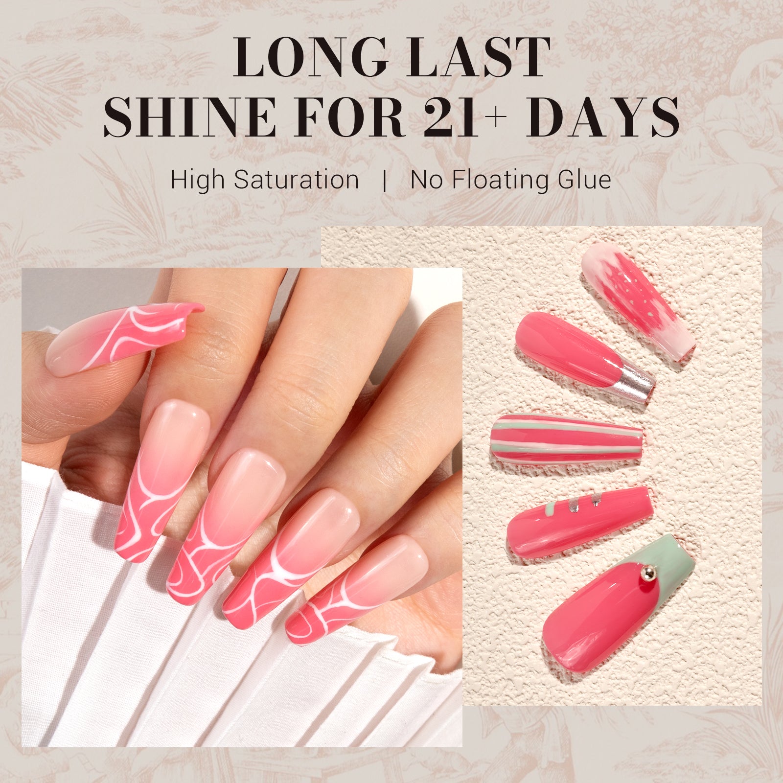 1682 Pink - TPO-Free  Faster UV Curing Gel Nail Polish 0.5 fl oz/15ml - 图片4