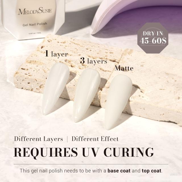 1683 White - TPO-Free Faster UV Curing Gel Nail Polish 0.5 fl oz/15ml