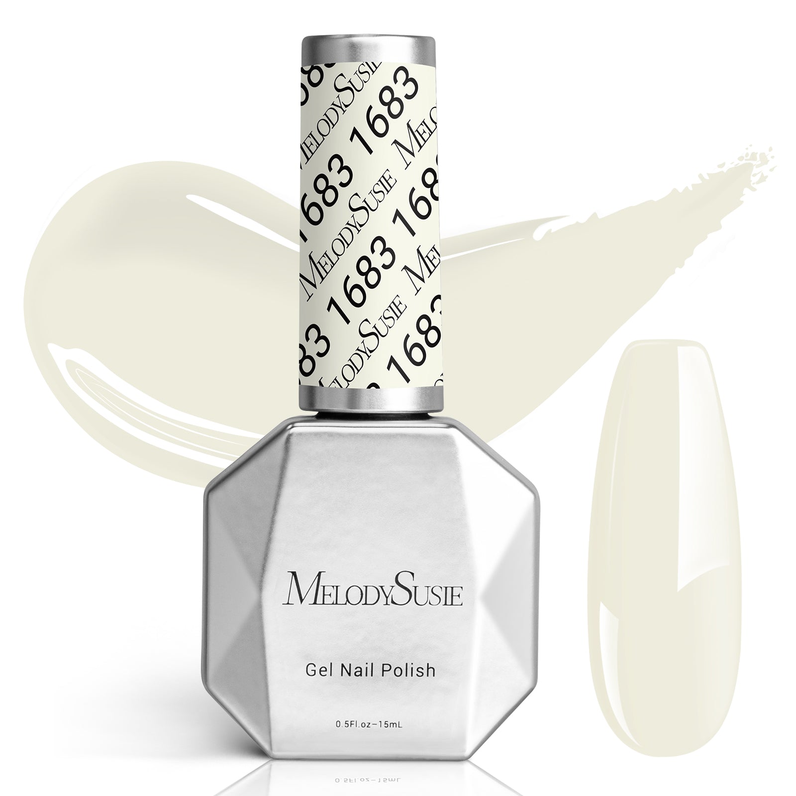 1683 White - TPO-Free Faster UV Curing Gel Nail Polish 0.5 fl oz/15ml