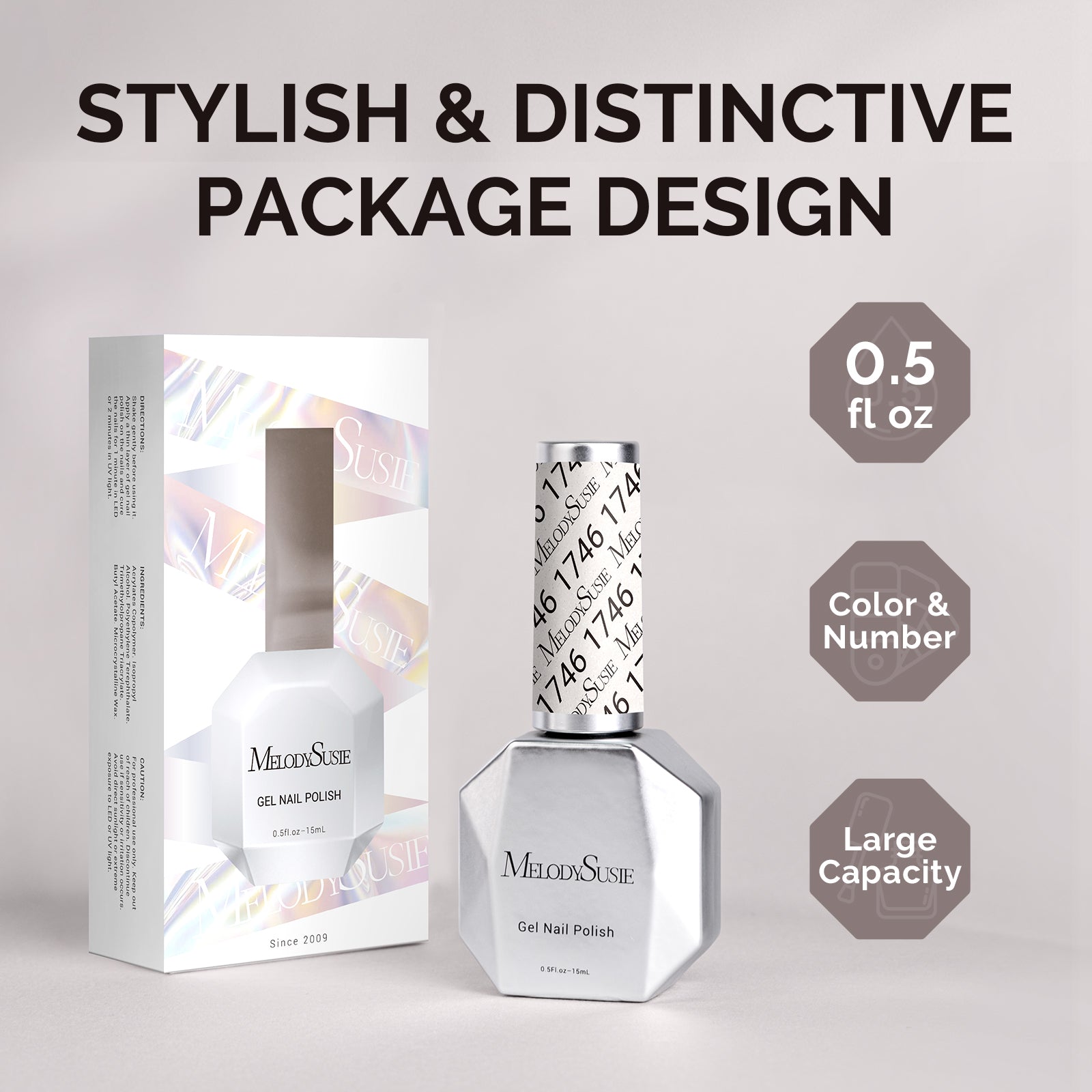 1746 Starlight White - TPO-Free Faster UV Curing Gel Nail Polish 0.5 fl oz/15ml - 图片6