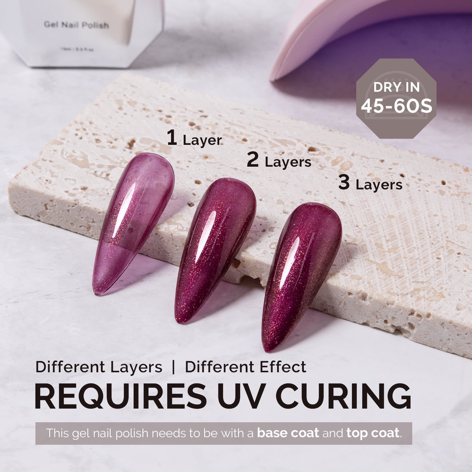 1748 Mystic Purple - TPO-Free Faster UV Curing Gel Nail Polish 0.5 fl oz/15ml - 图片3