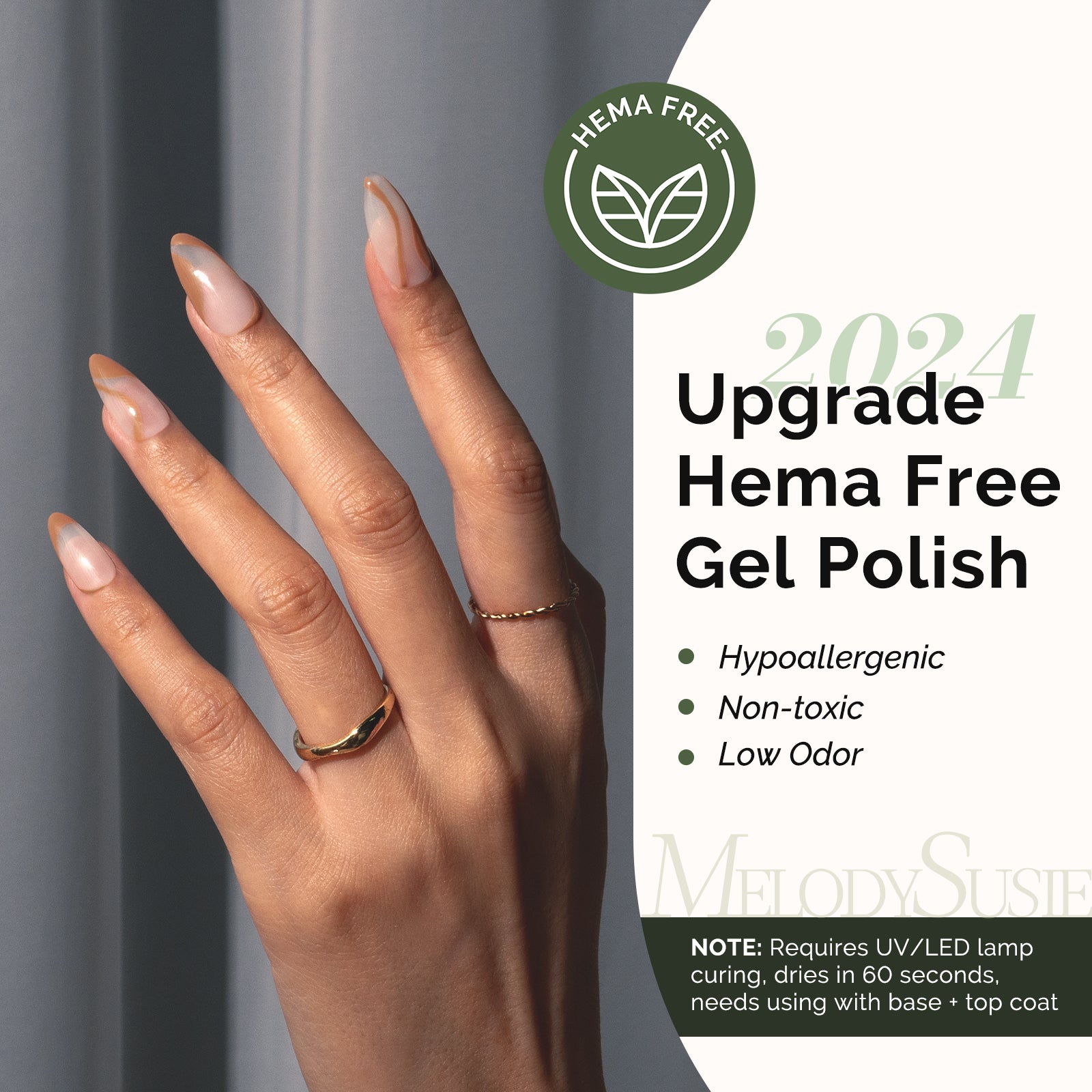 175 Peach Nude - HEMA-Free Gel Nail Polish 0.5 fl oz/15ml - 图片2