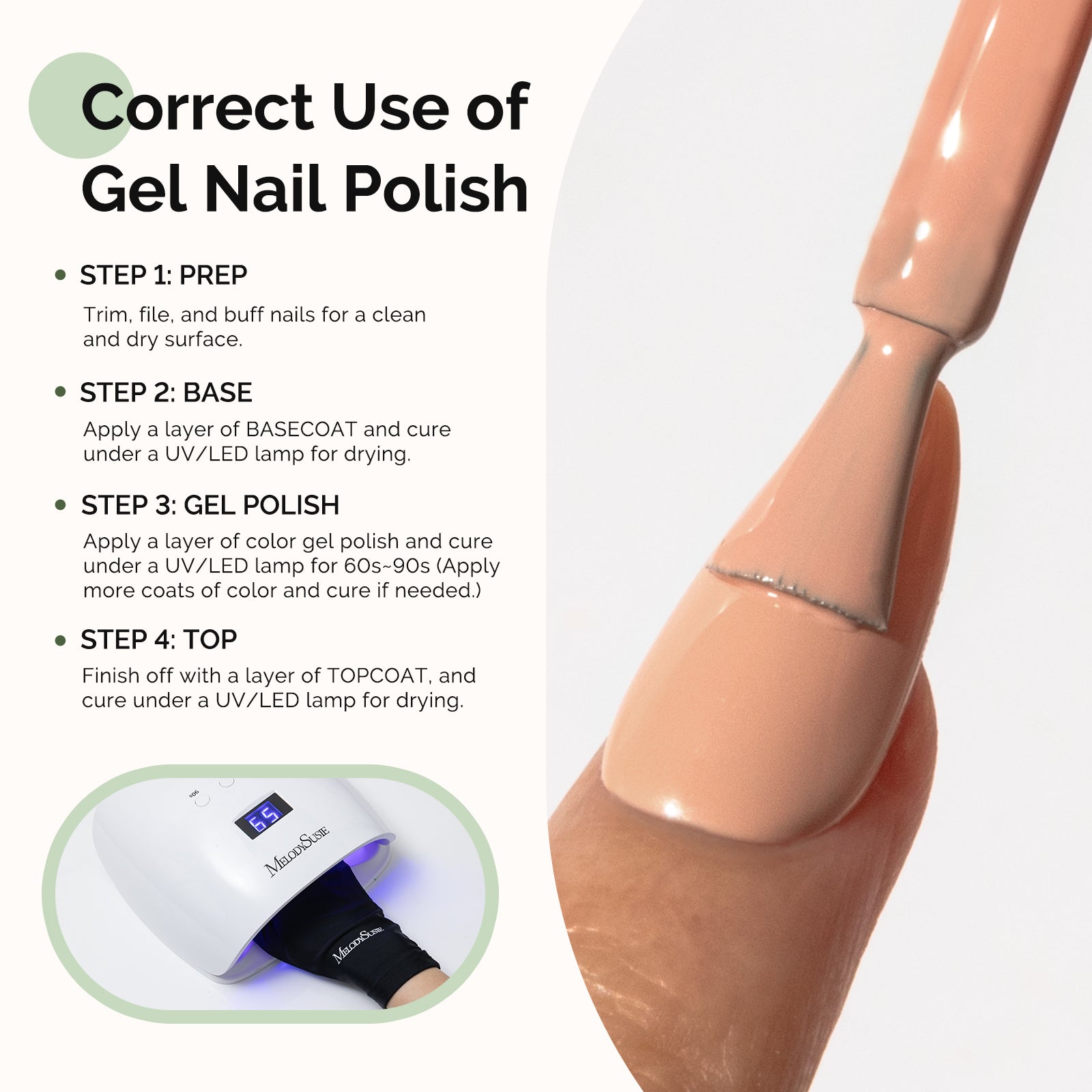 175 Peach Nude - HEMA-Free Gel Nail Polish 0.5 fl oz/15ml - 图片5