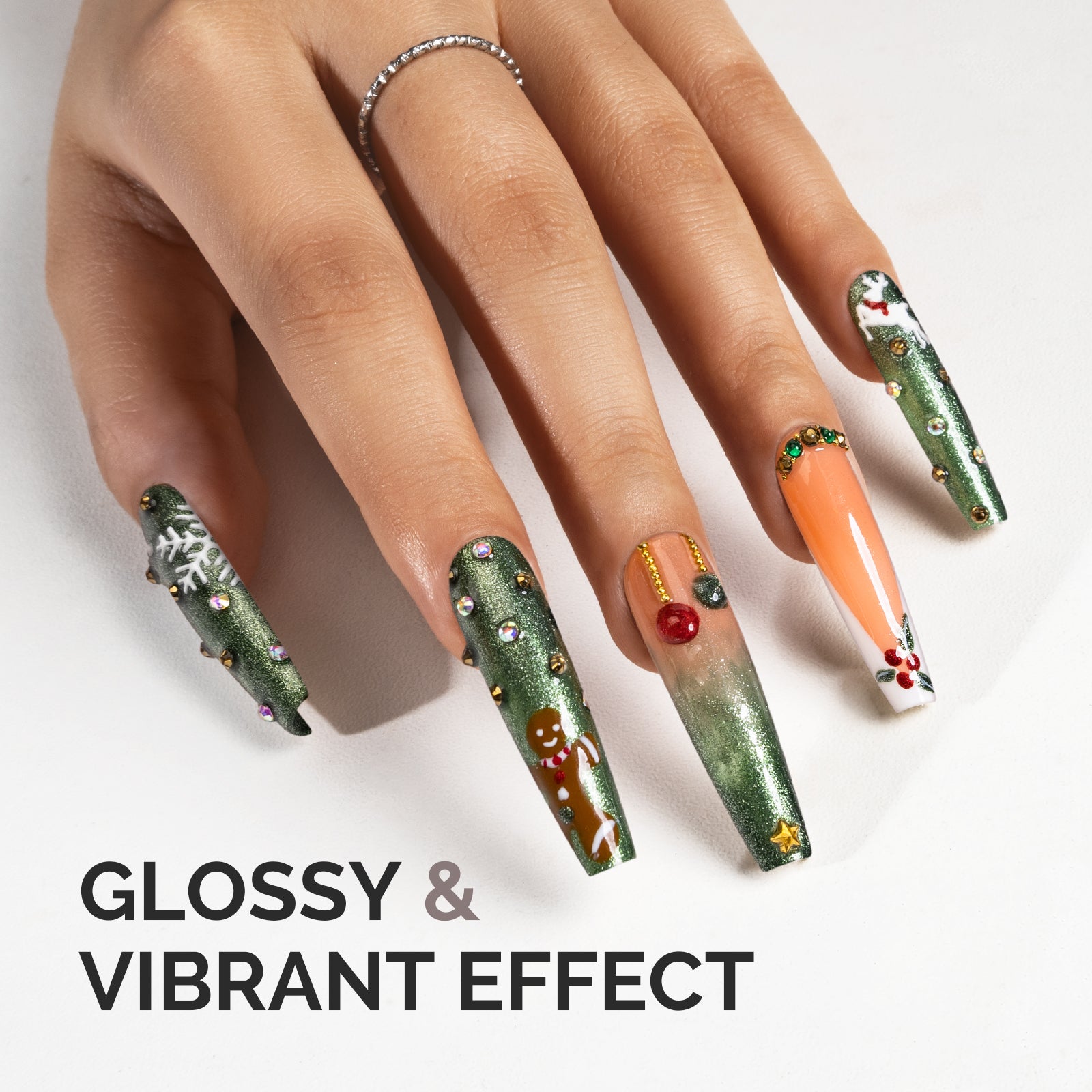 1751 Midnight Green - TPO-Free Faster UV Curing Gel Nail Polish 0.5 fl oz/15ml - 图片5