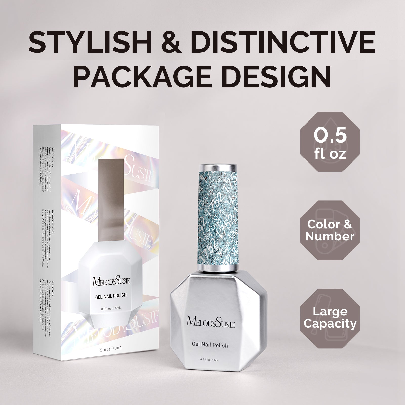 1752 Dreamy Blue - TPO-Free Faster UV Curing Gel Nail Polish 0.5 fl oz/15ml - 图片6