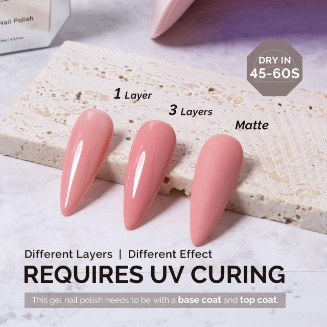 1758 Retro Smoke Pink - TPO-Free Faster UV Curing Gel Nail Polish 0.5 fl oz/15ml