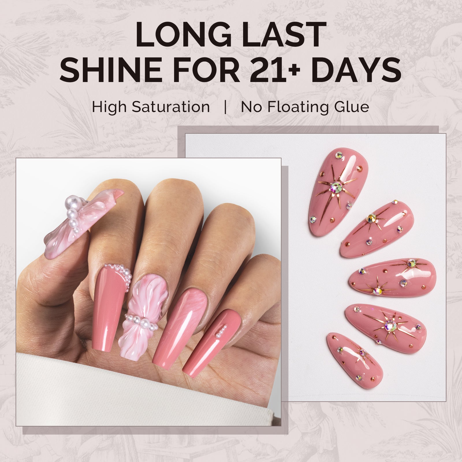 1758 Retro Smoke Pink - TPO-Free Faster UV Curing Gel Nail Polish 0.5 fl oz/15ml - 图片4