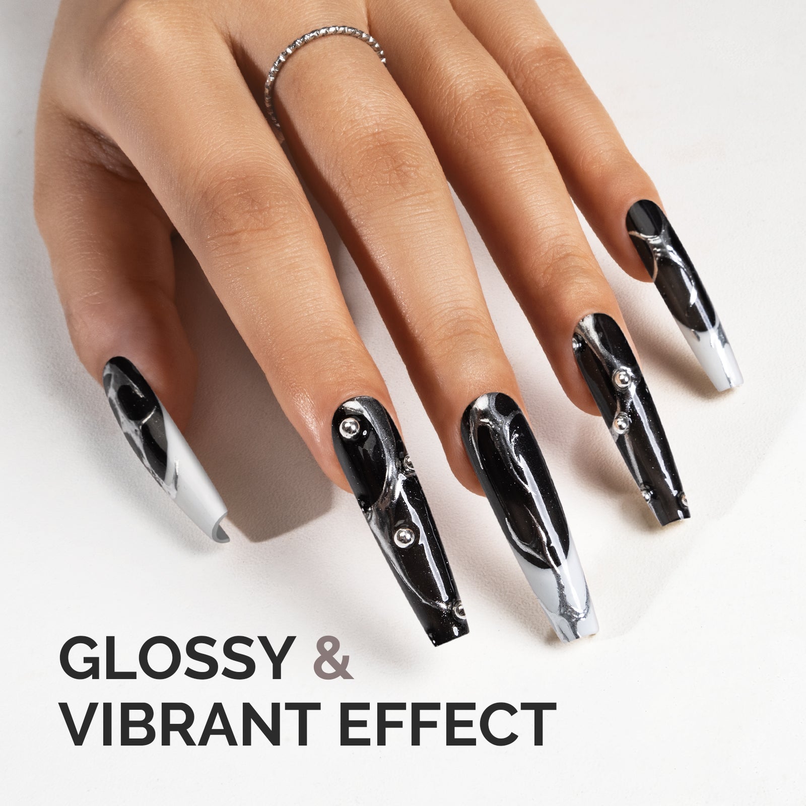 1760 Disco Black - TPO-Free Faster UV Curing Gel Nail Polish 0.5 fl oz/15ml - 图片5