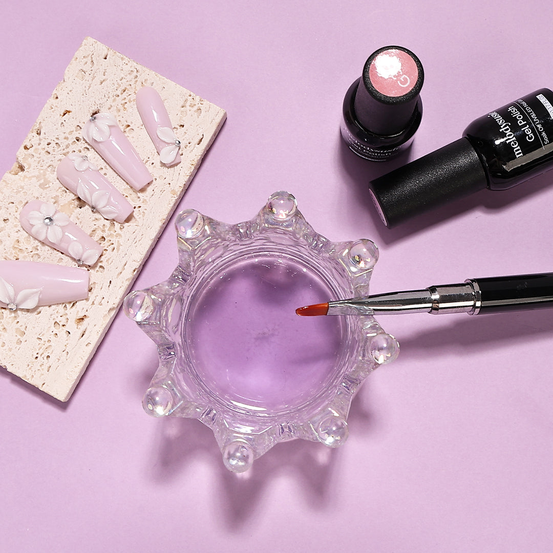 2 In 1 Nail Art Dappen Dish & Nail Pen Holder - 图片2