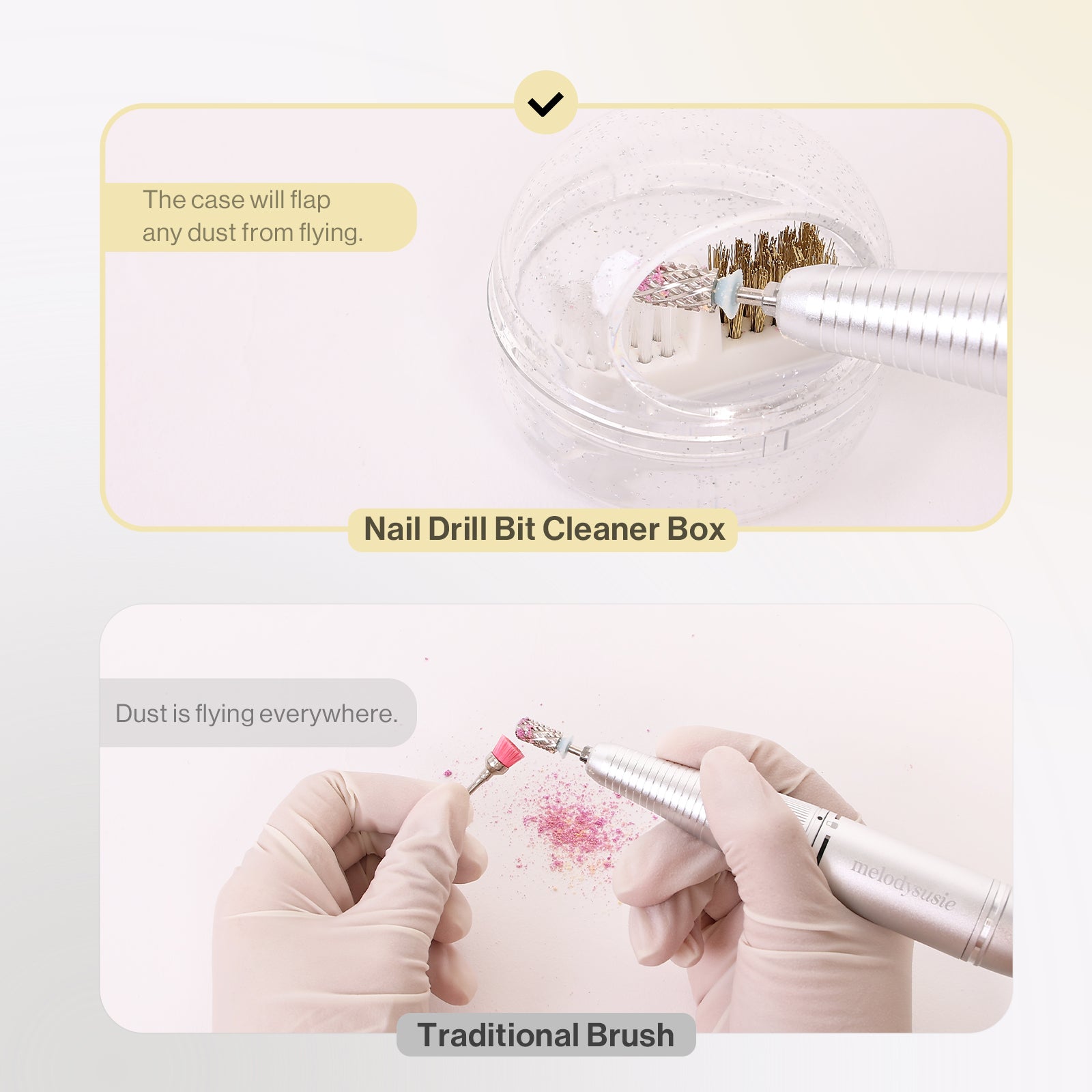2 in 1 Nail Drill Bit Cleaner Box - 图片3