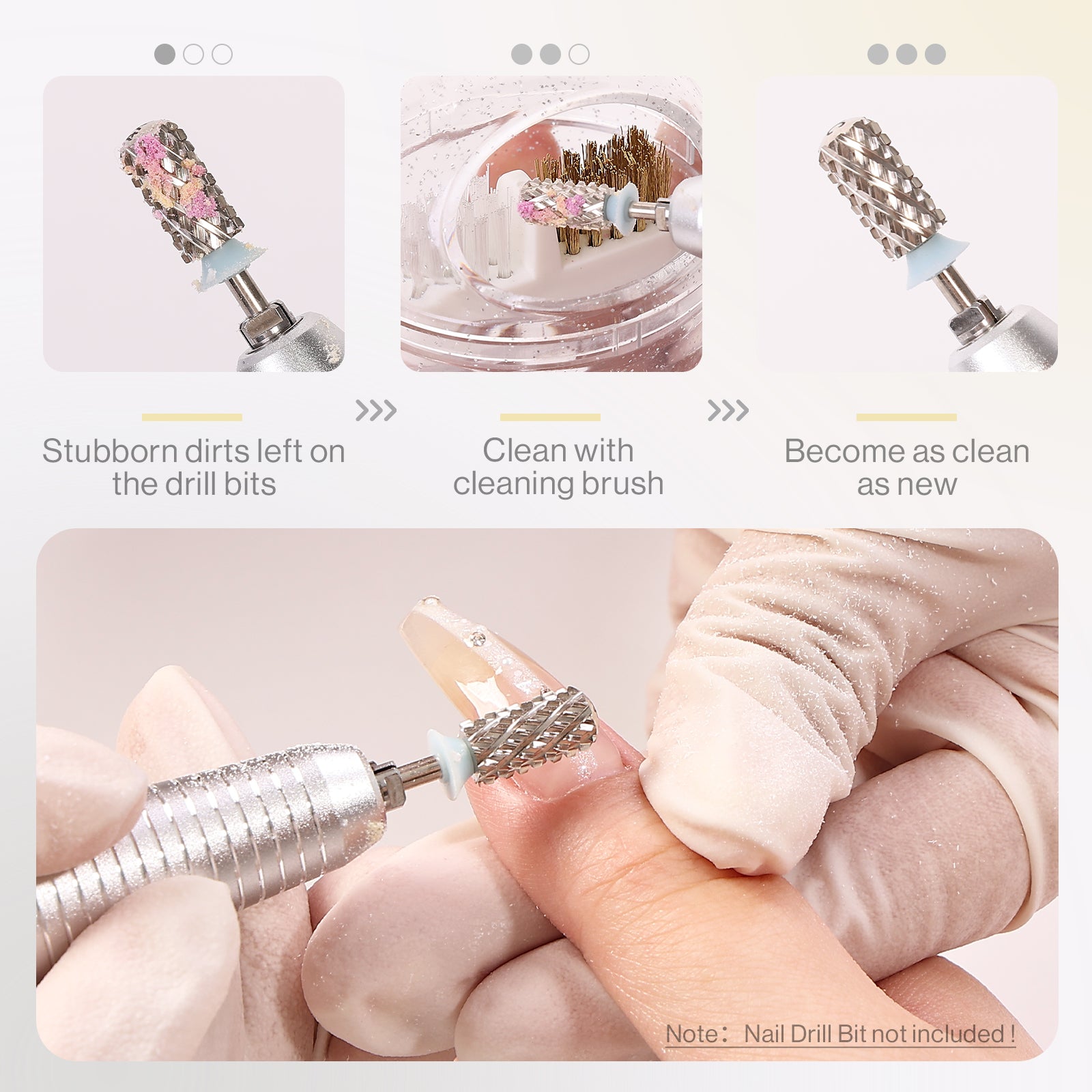 2 in 1 Nail Drill Bit Cleaner Box - 图片4