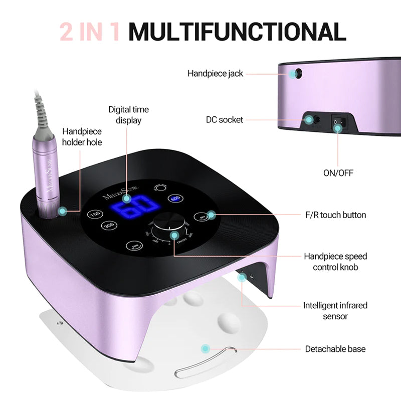 XC320C 2 in 1 Nail Lamp with Nail Drill Kit - 图片6