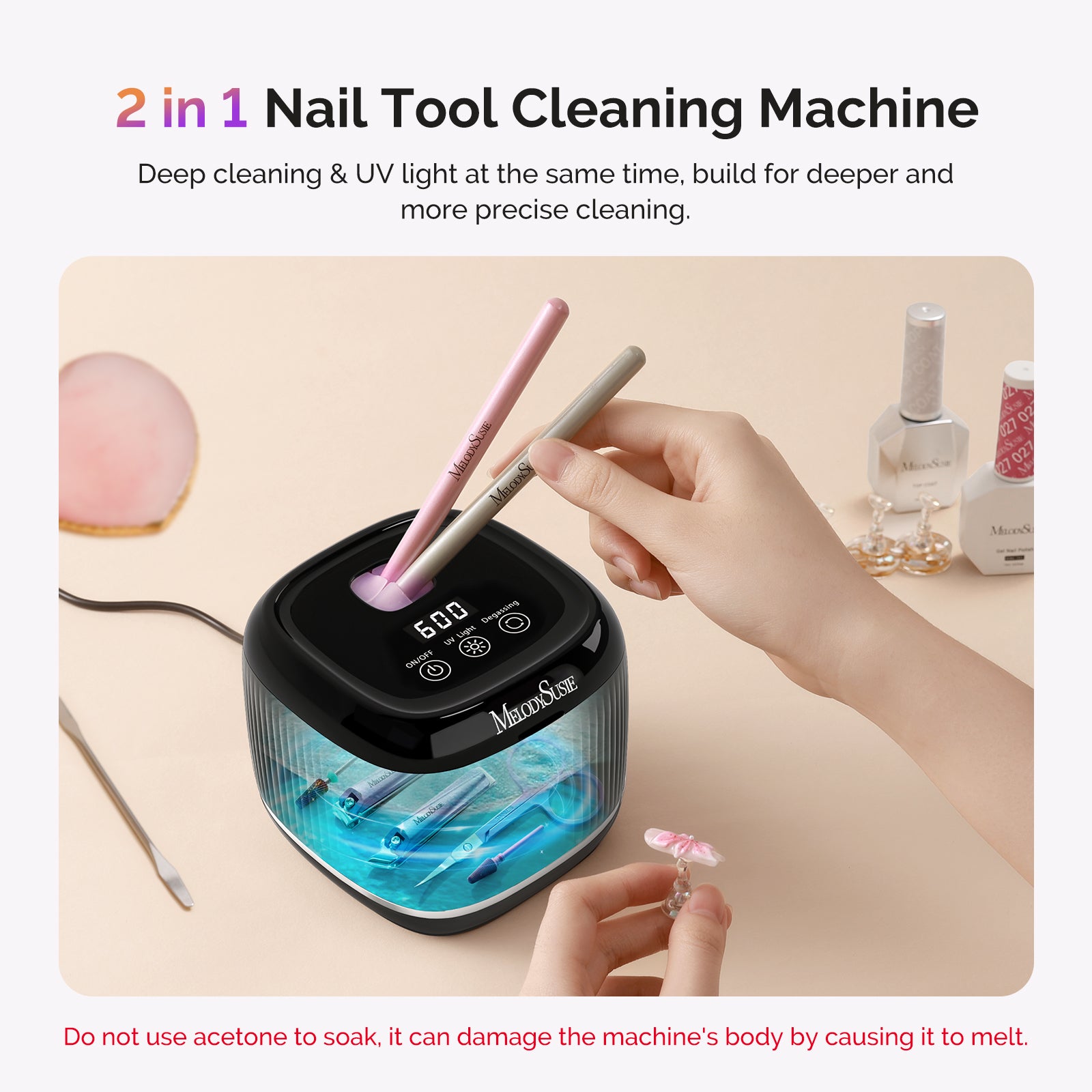 2 in 1 Ultrasonic Cleaner Machine for Manicure - Image10