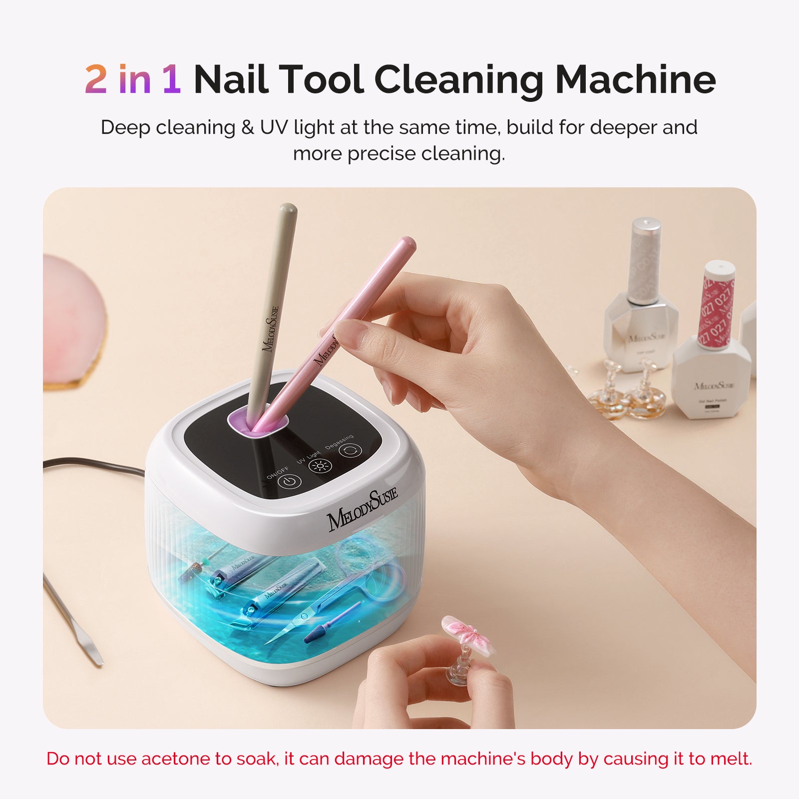 2 in 1 Ultrasonic Cleaner Machine for Manicure - Image18