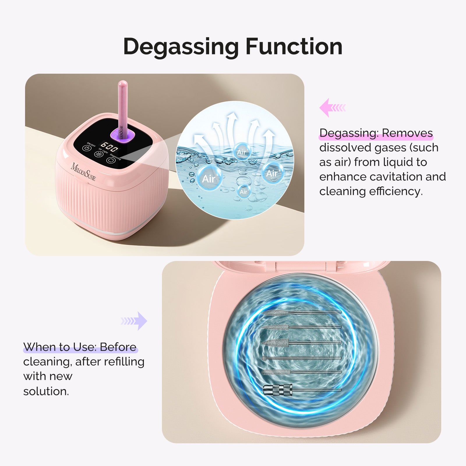 2 in 1 Ultrasonic Cleaner Machine for Manicure - Image4