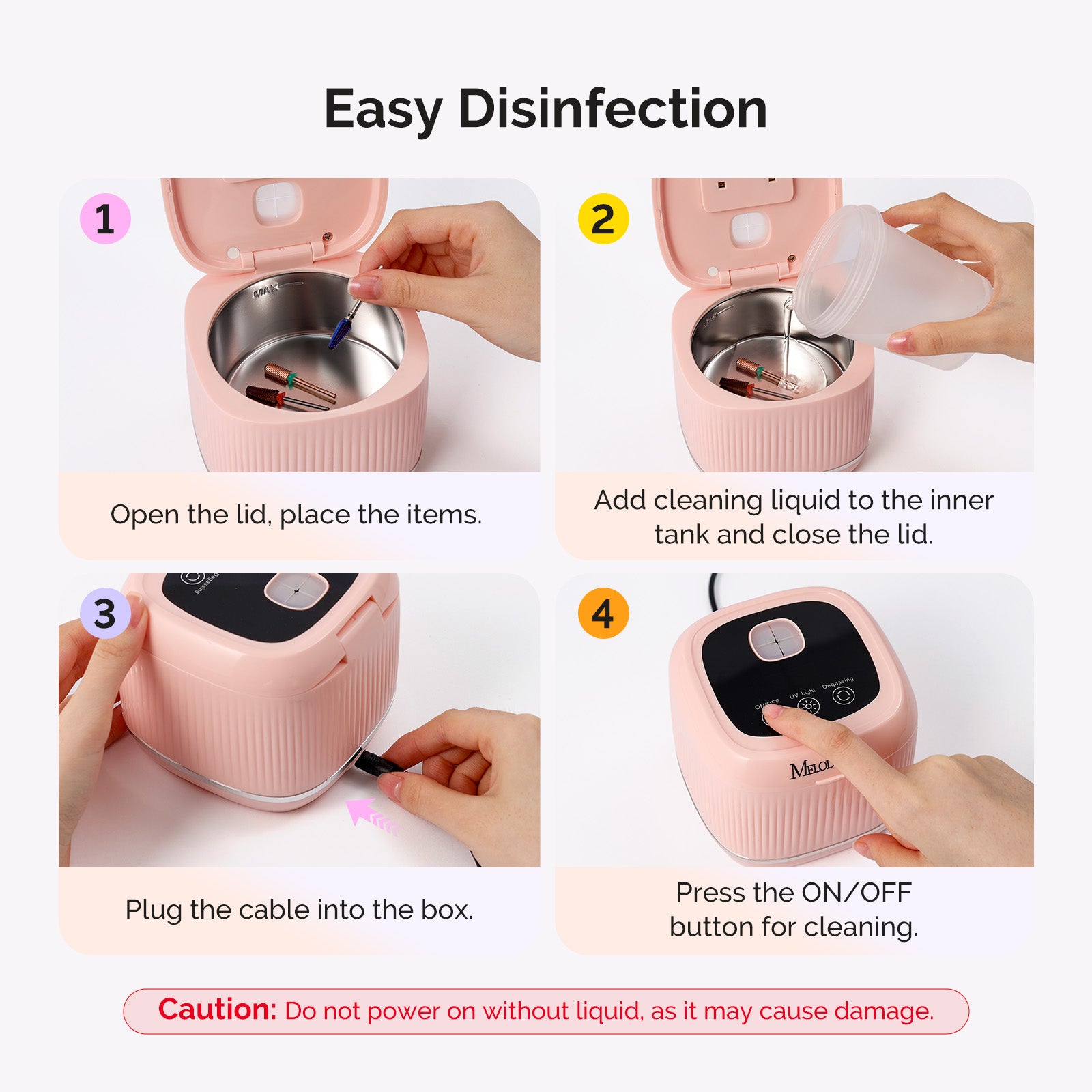 2 in 1 Ultrasonic Cleaner Machine for Manicure - Image5