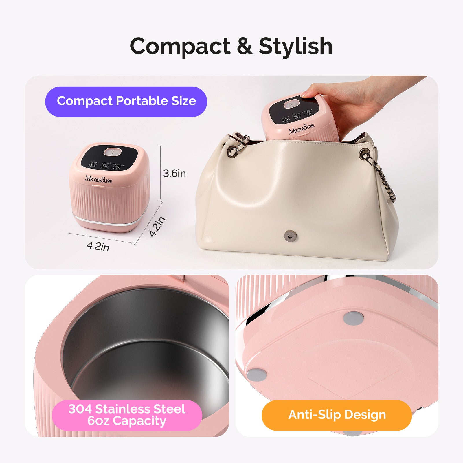 2 in 1 Ultrasonic Cleaner Machine for Manicure - Image7