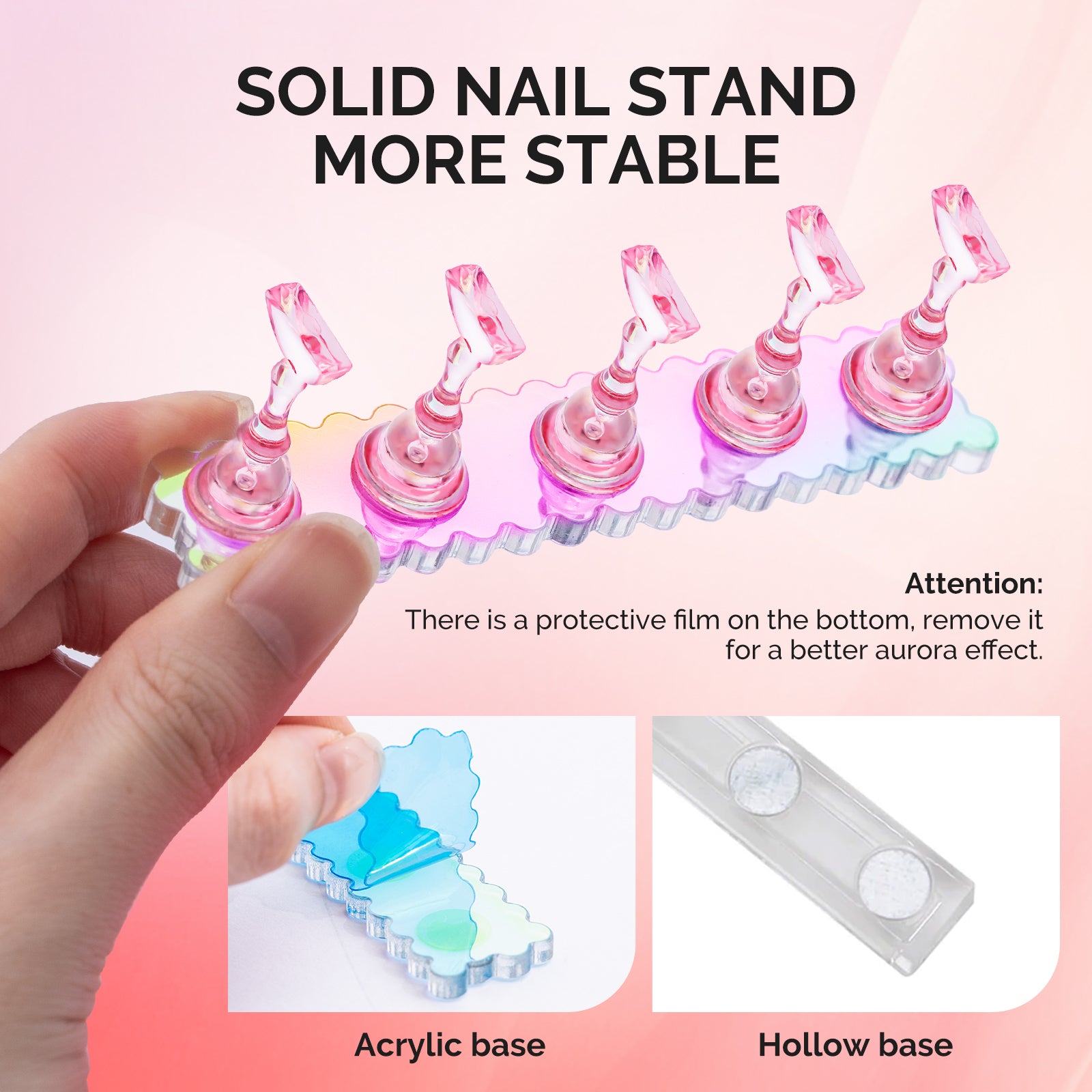 2 Sets Acrylic Magnetic Nail Stand - 图片5