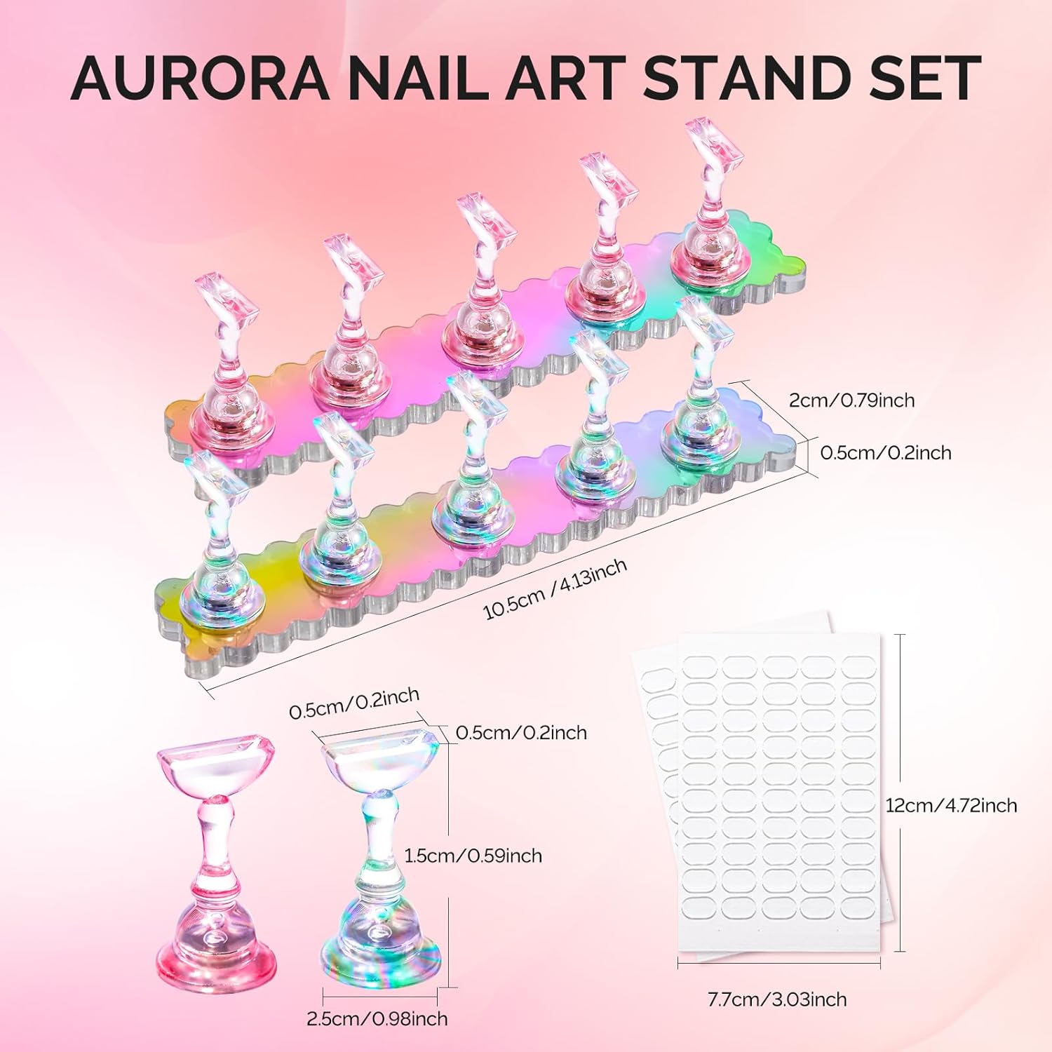 2 Sets Acrylic Magnetic Nail Stand - 图片2